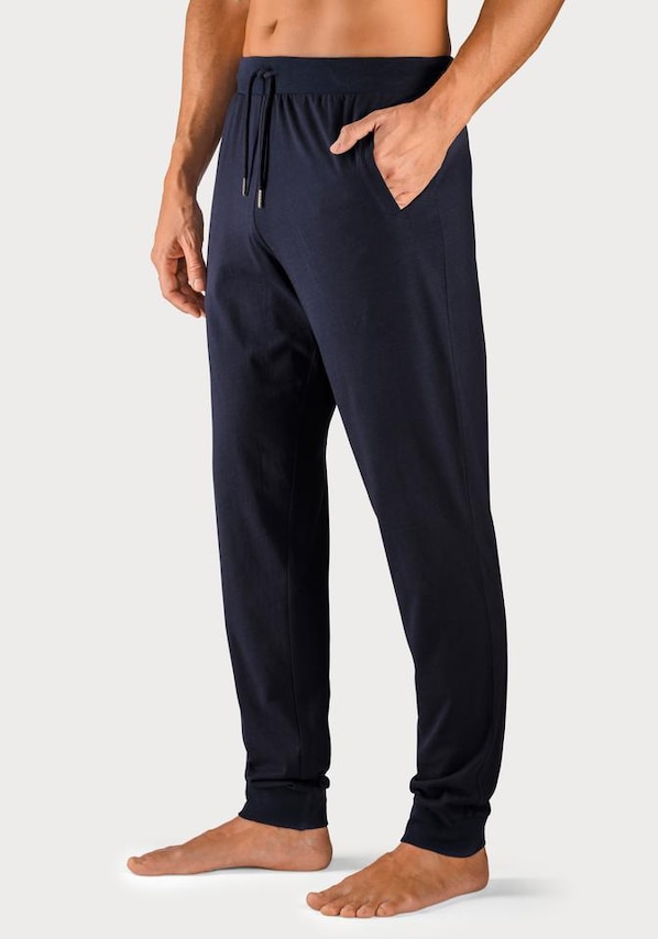 LE JOGGER, Pyžamo dlouhé, modrá & černá, obrázek 7 z 11