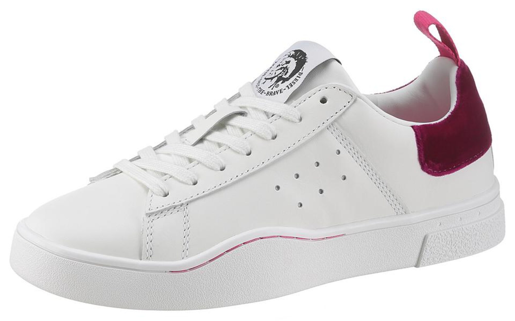 Diesel Dames Sneakers Laag S Clever Rose Wit diesel kopen in de aanbieding