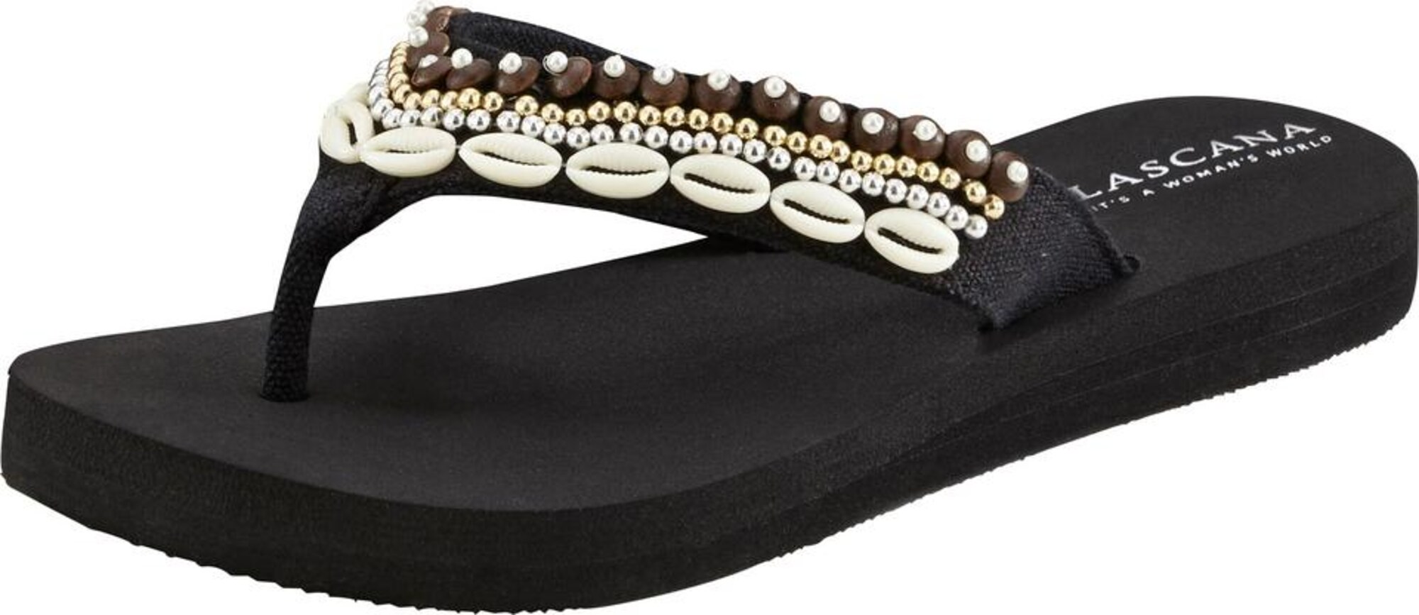 LASCANA Flip-flops  negru