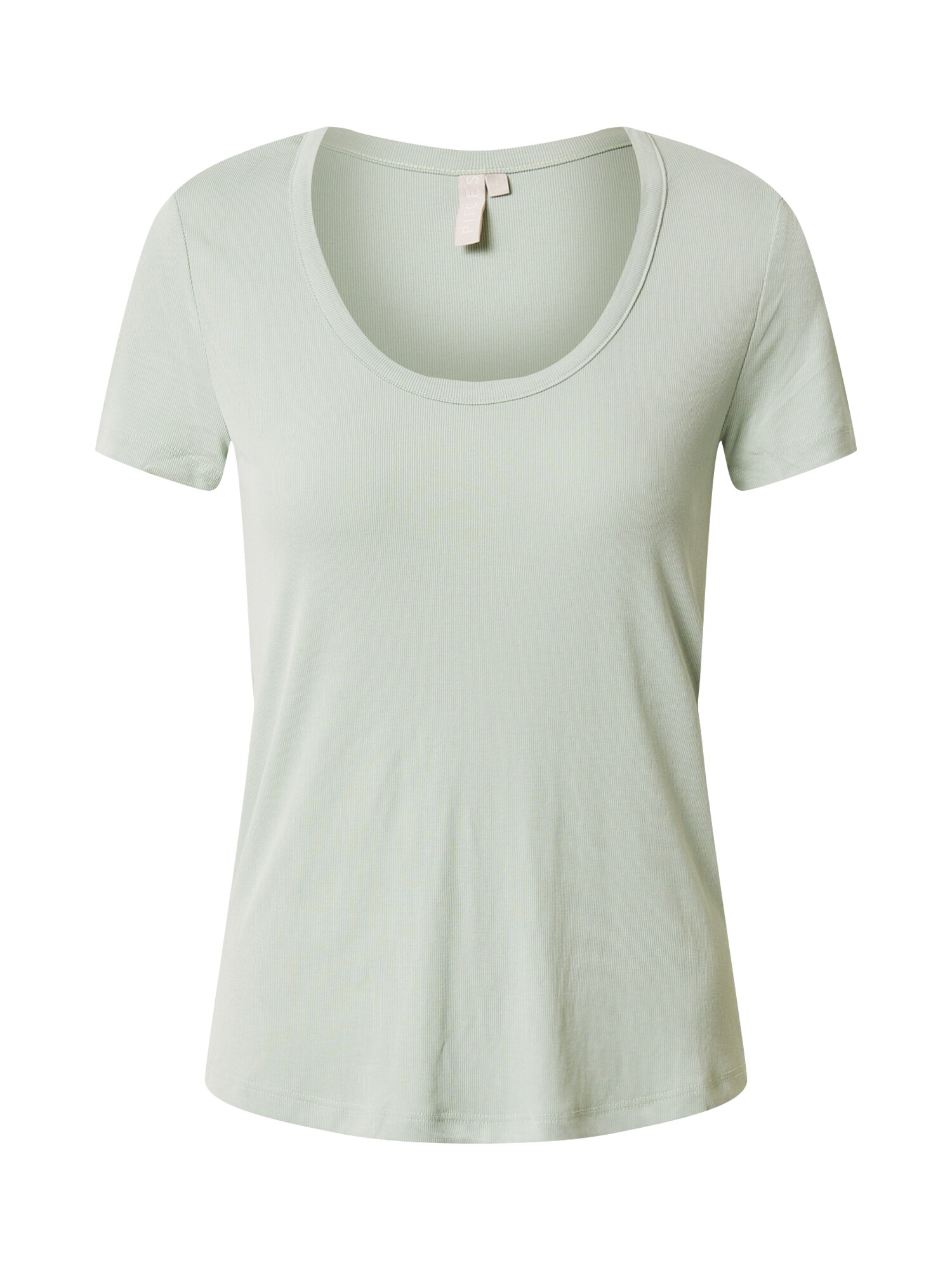 PIECES Marškinėliai 'PCKAITLIN SS U-NECK TOP NOOS'  mėlyna dūmų spalva