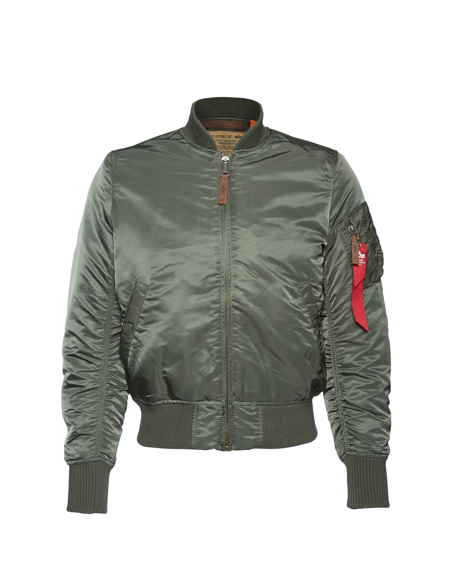 ALPHA INDUSTRIES Prijelazna jakna  smeđa / tamno zelena / crvena