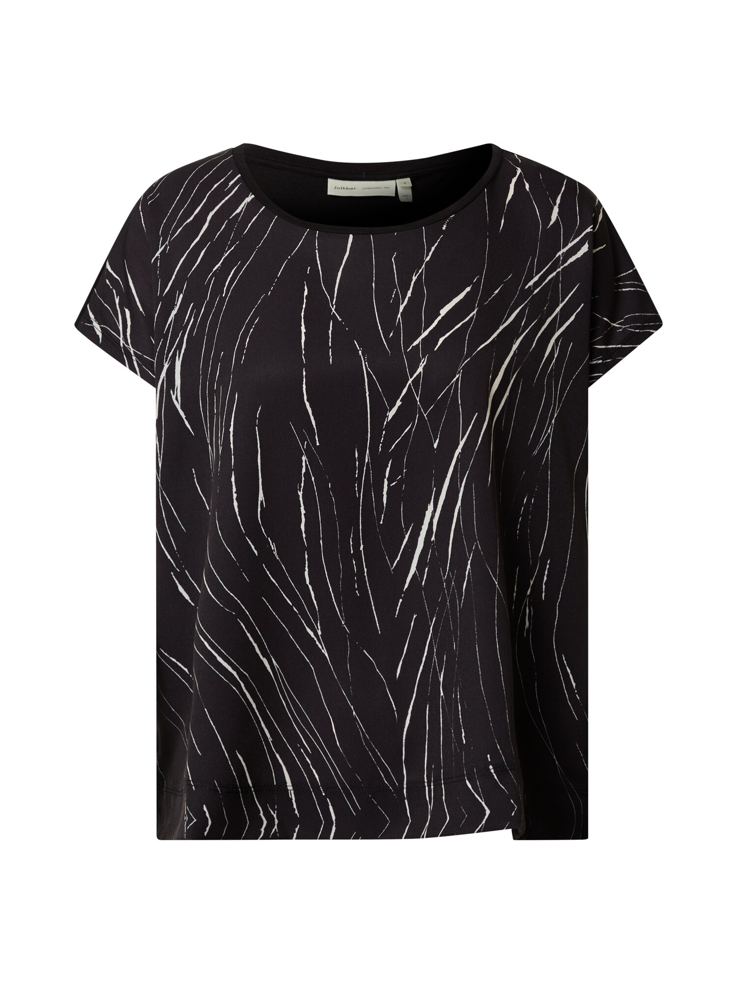 InWear Marškinėliai 'Sicily'  juoda / balta