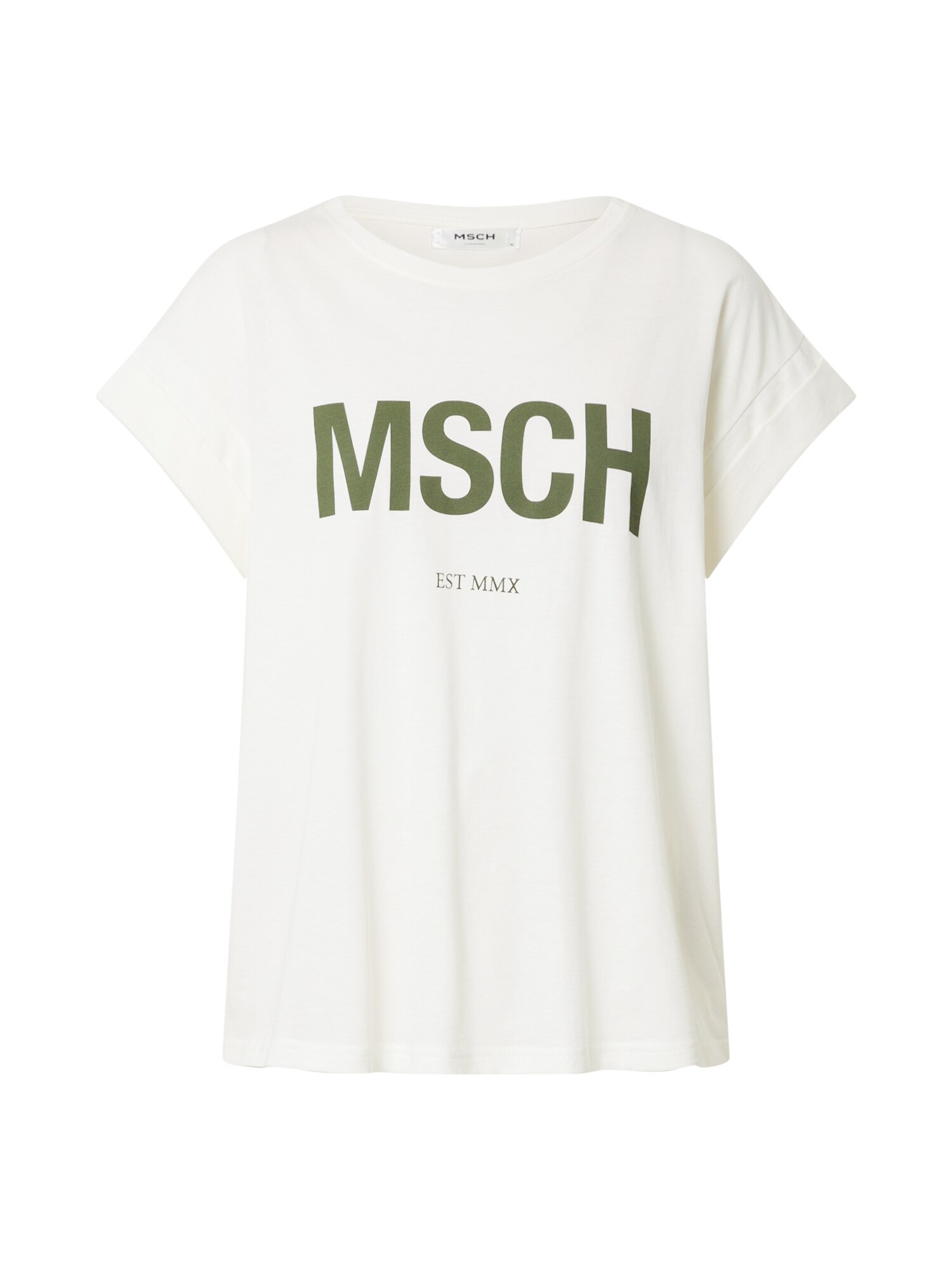 MOSS COPENHAGEN Marškinėliai 'Alva'  kremo / žalia