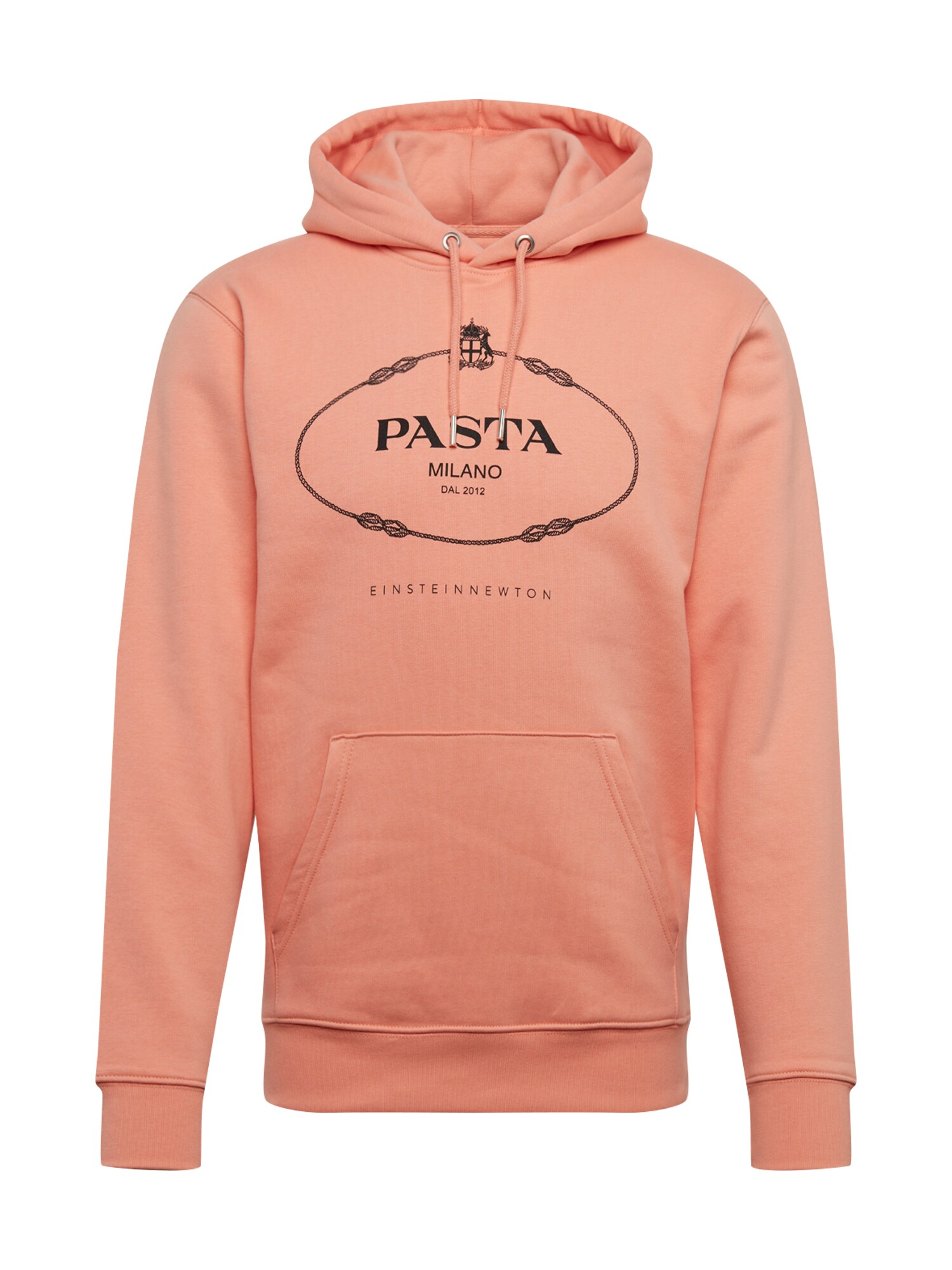 EINSTEIN & NEWTON Megztinis be užsegimo 'Pasta'  juoda / abrikosų spalva