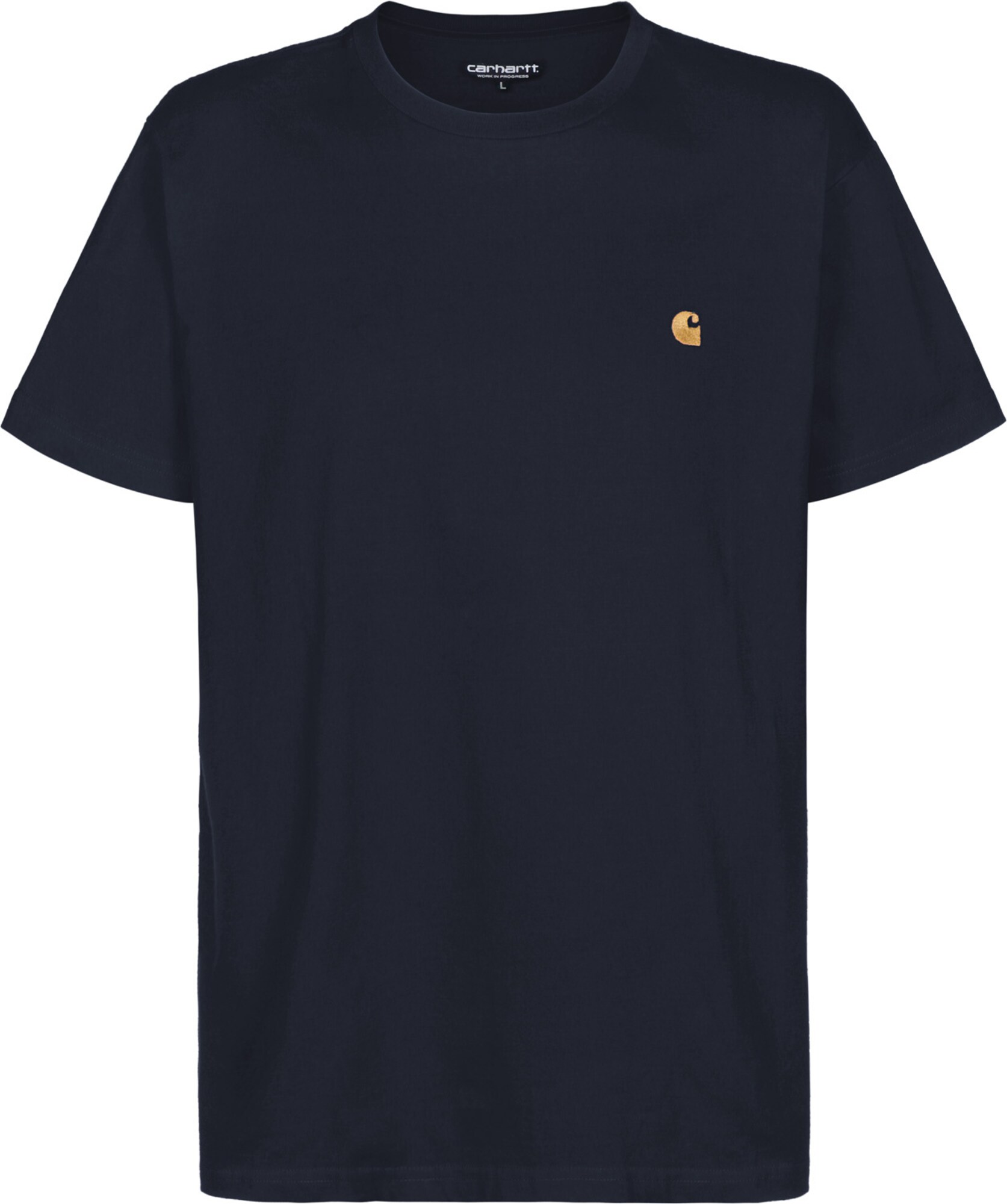 Carhartt WIP Tricou Chase  albastru noapte / portocaliu