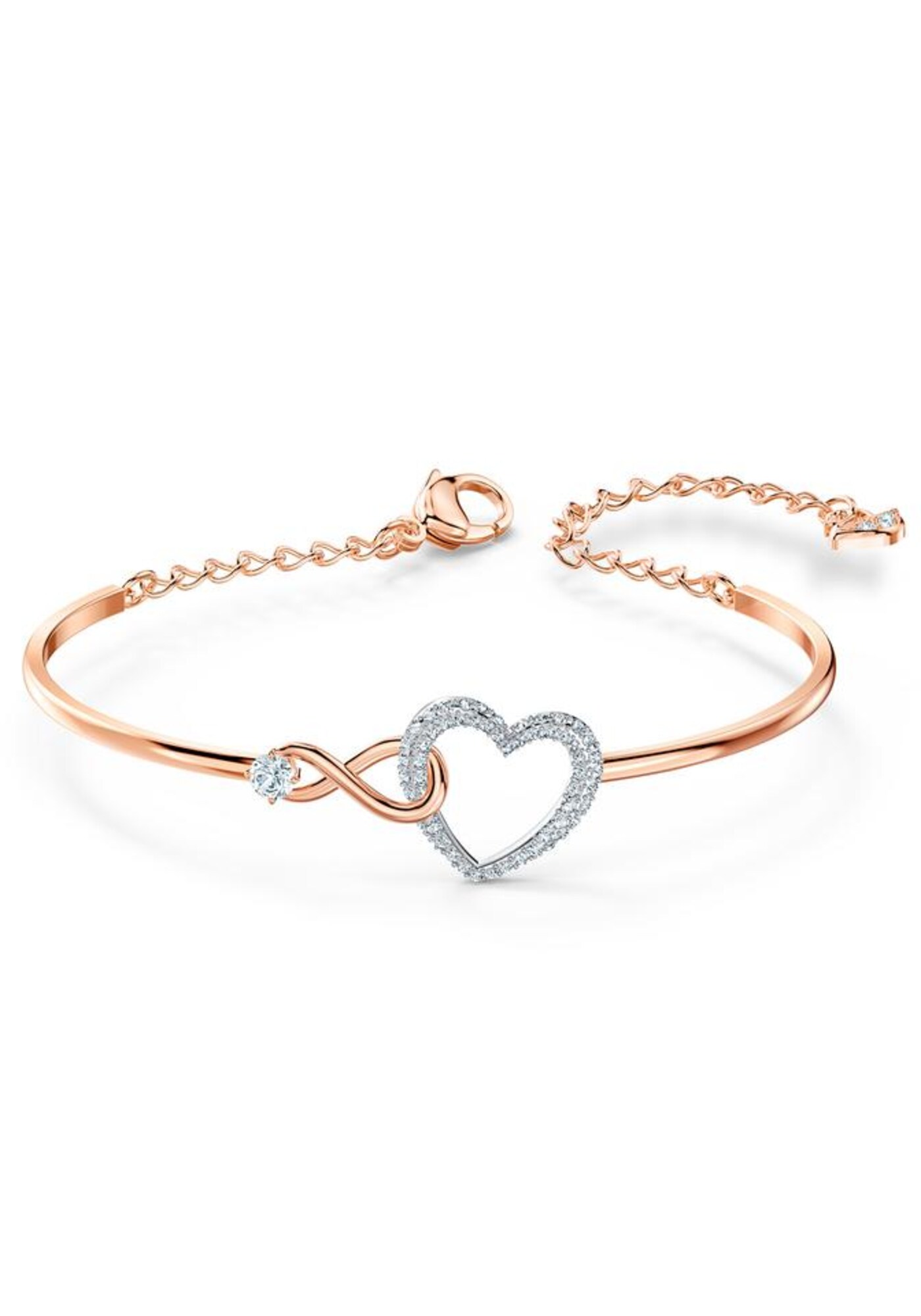 Swarovski Karkötő 'Infinity'  rózsaszín arany / ezüst termék 2. képe