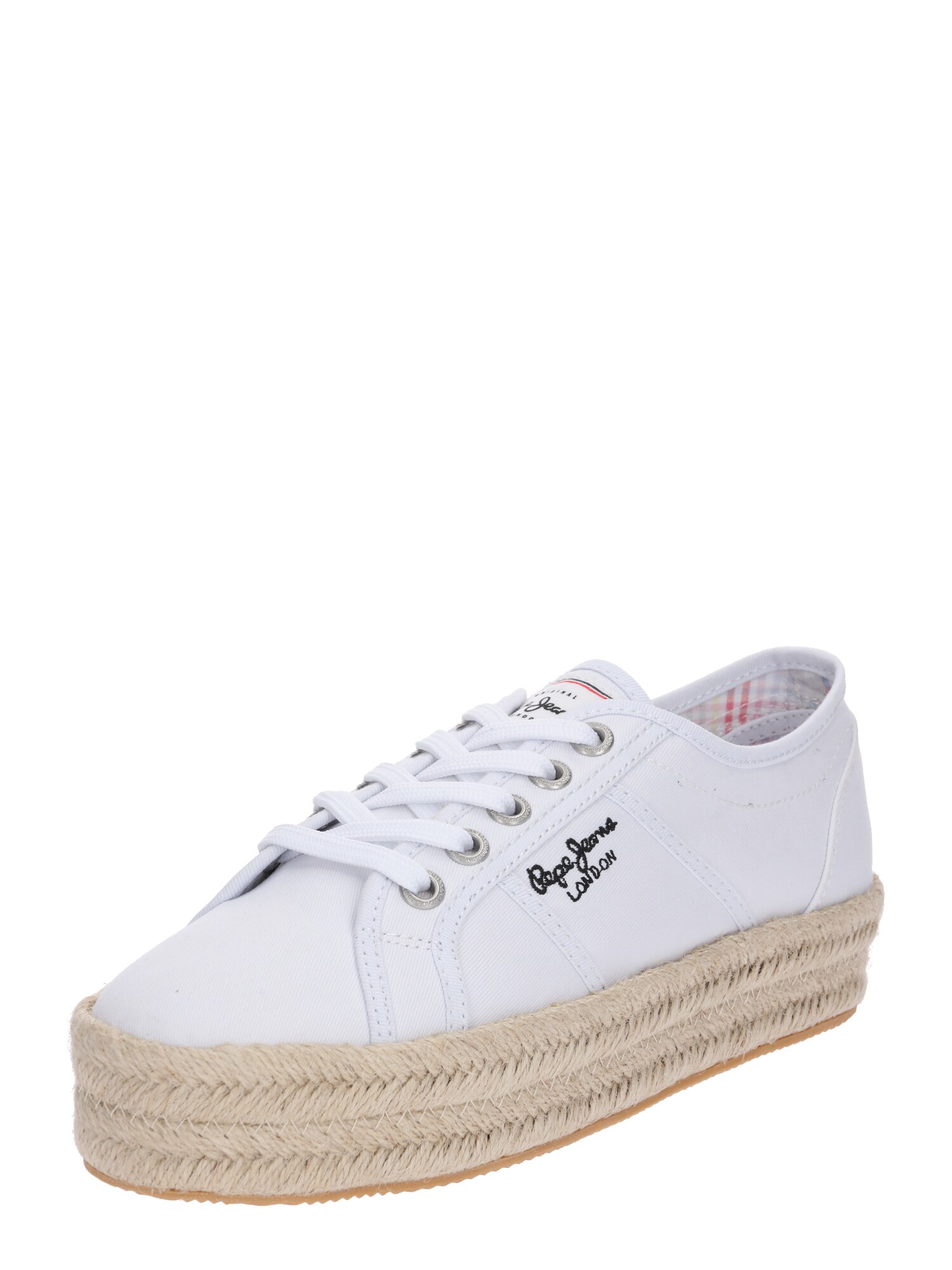 Pepe Jeans Dames Veterschoen Wit pepe jeans kopen in de aanbieding