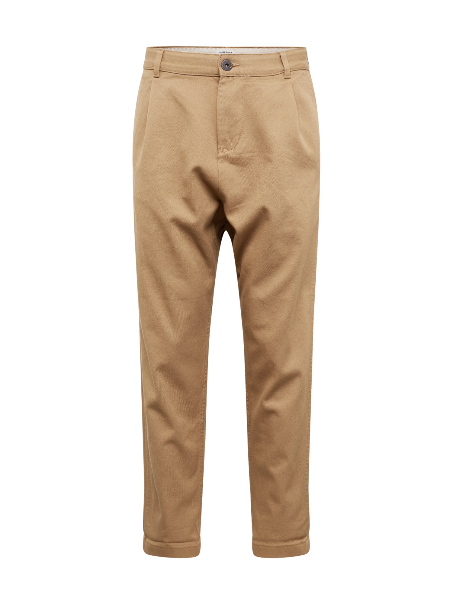 JACK & JONES Klostuotos kelnės 'JEFF '  smėlio