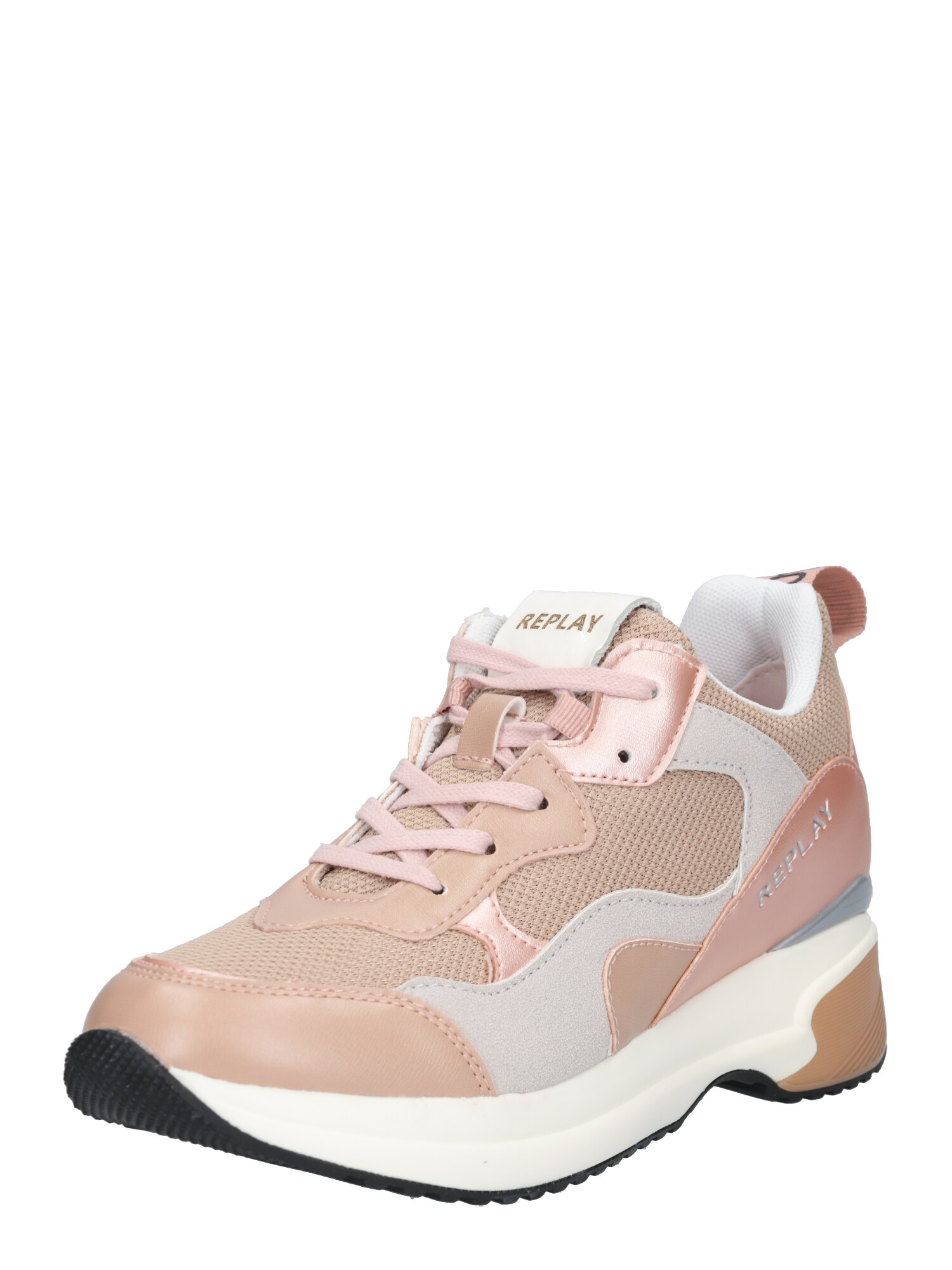 Replay Dames Sneakers Laag Theme Nude Rosa Wit replay kopen in de aanbieding