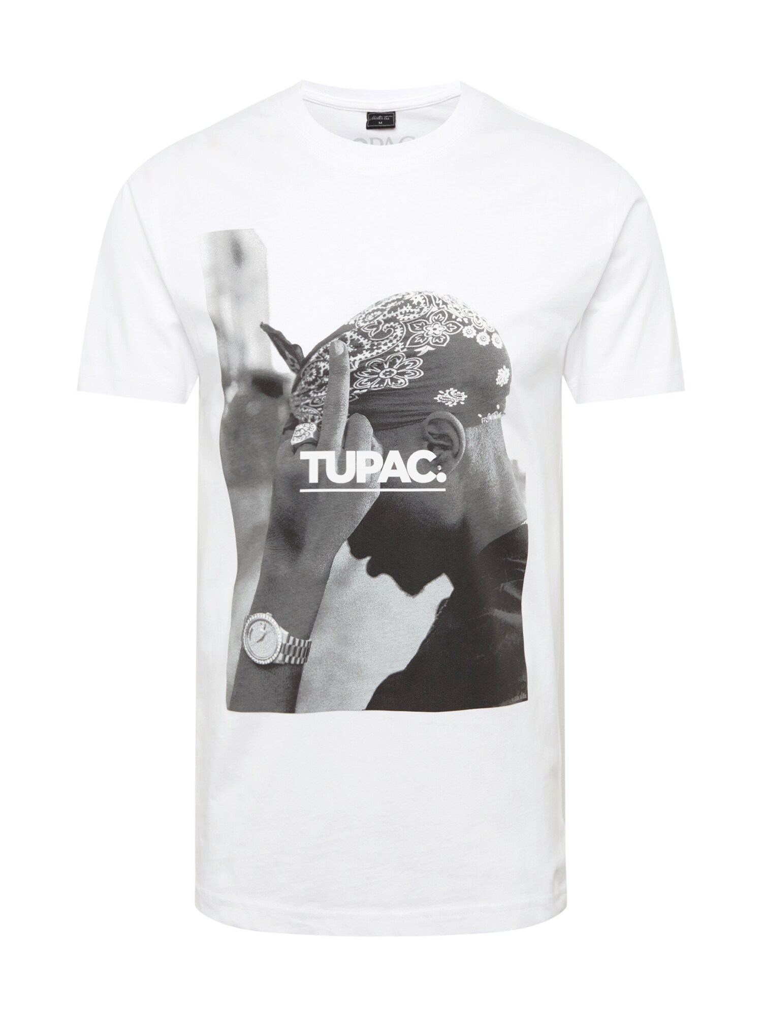 Mister Tee Heren Shirt 2Pac F Ck The World Zwart Wit mister tee kopen in de aanbieding