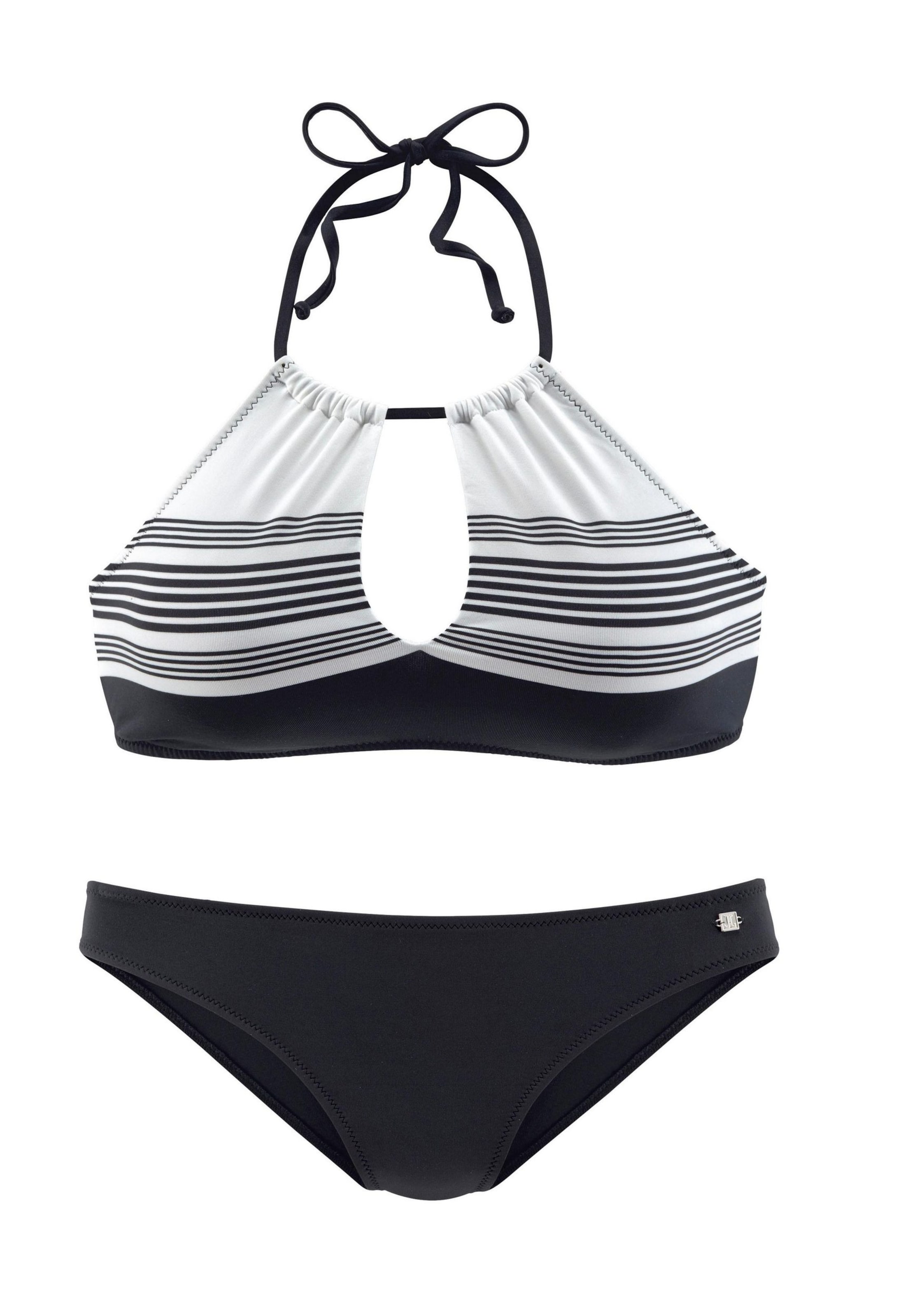 JETTE Bikini  crna / bijela