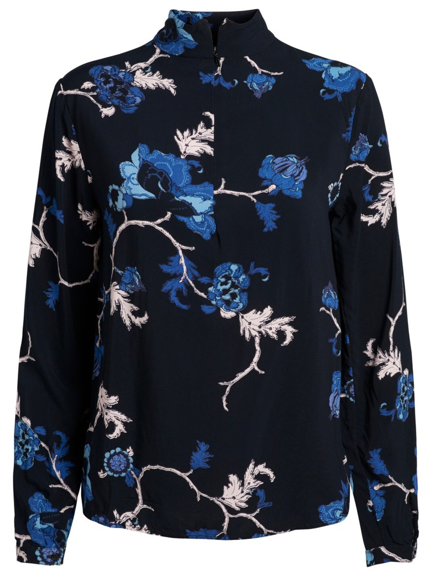 Pieces Dames Blouse Blauw Gemeleerd Wit pieces kopen in de aanbieding