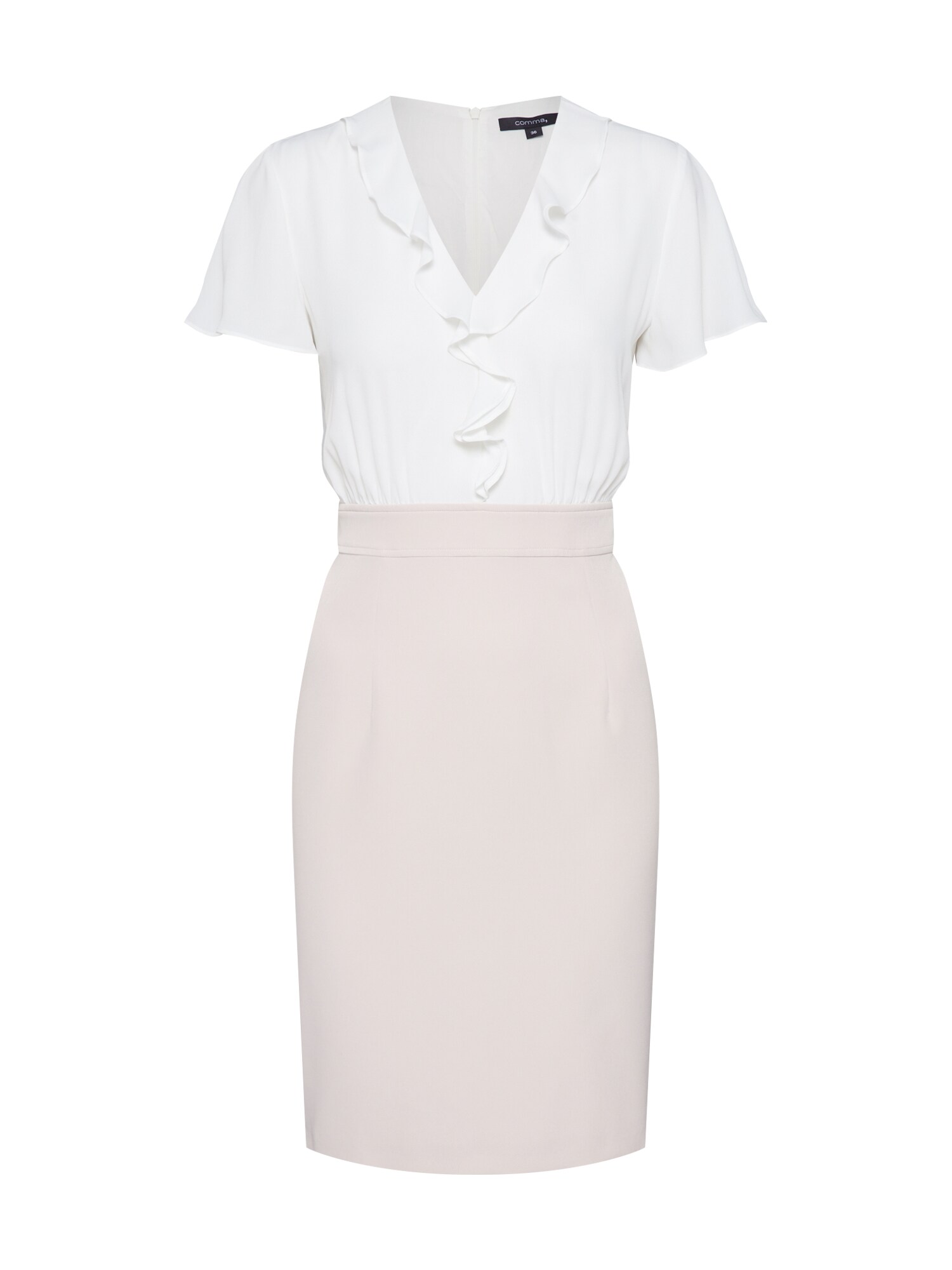 Comma Dames Blousejurk Sand Wit comma kopen in de aanbieding