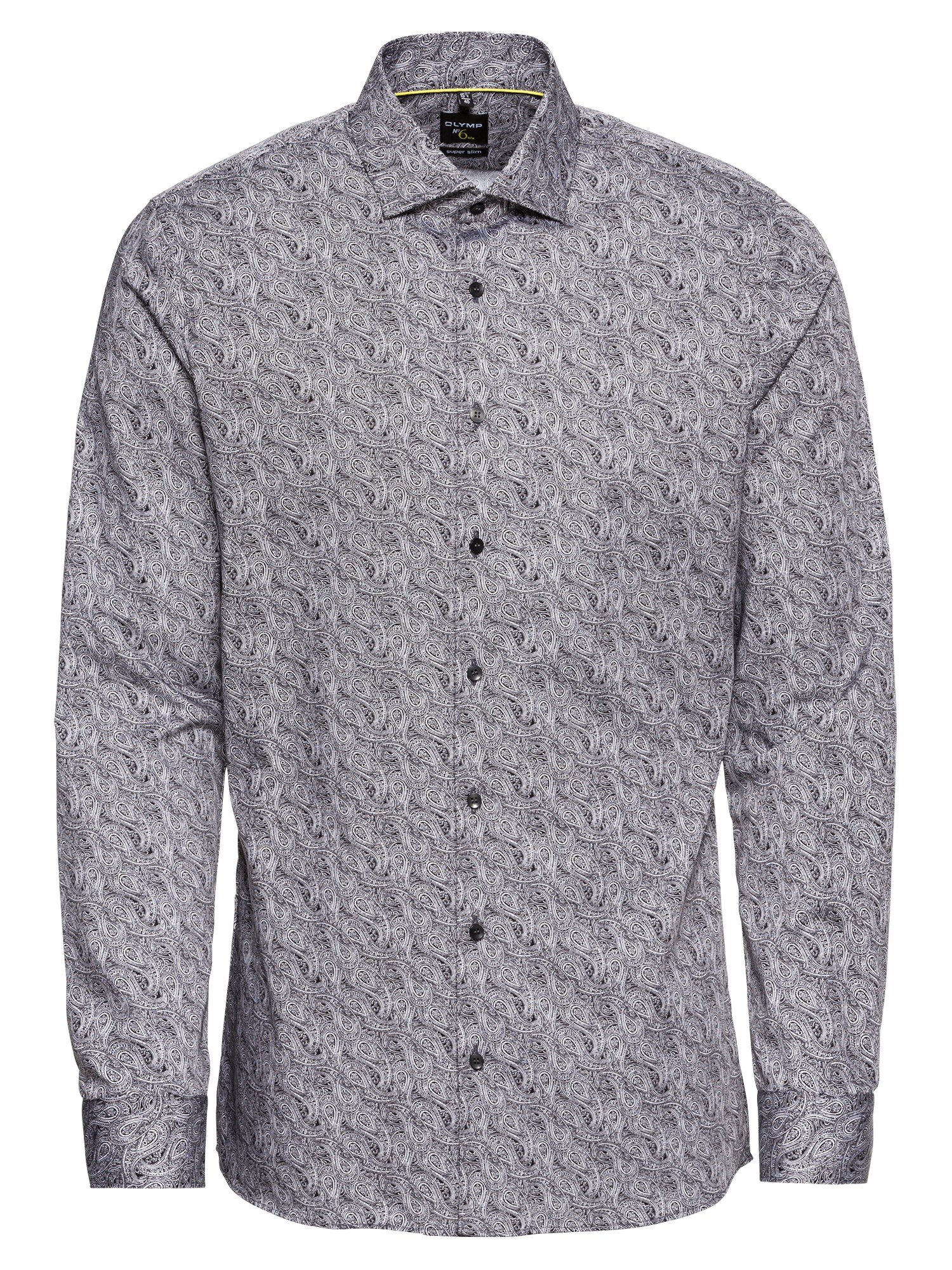 Olymp Heren Overhemd No 6 Paisley Antraciet olymp kopen in de aanbieding