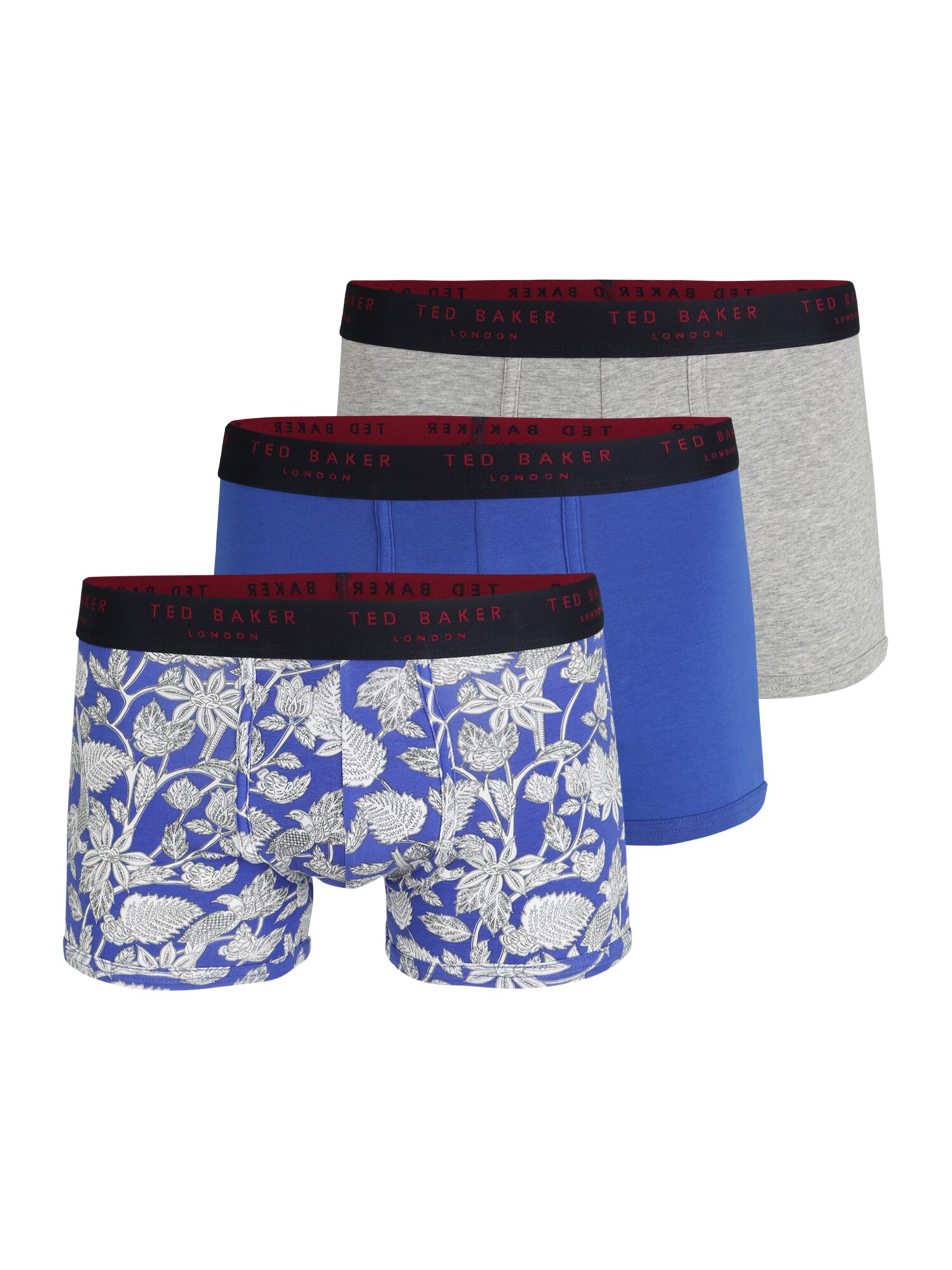 Ted Baker Boxer trumpikės  pilka / sodri mėlyna („karališka“) / juoda