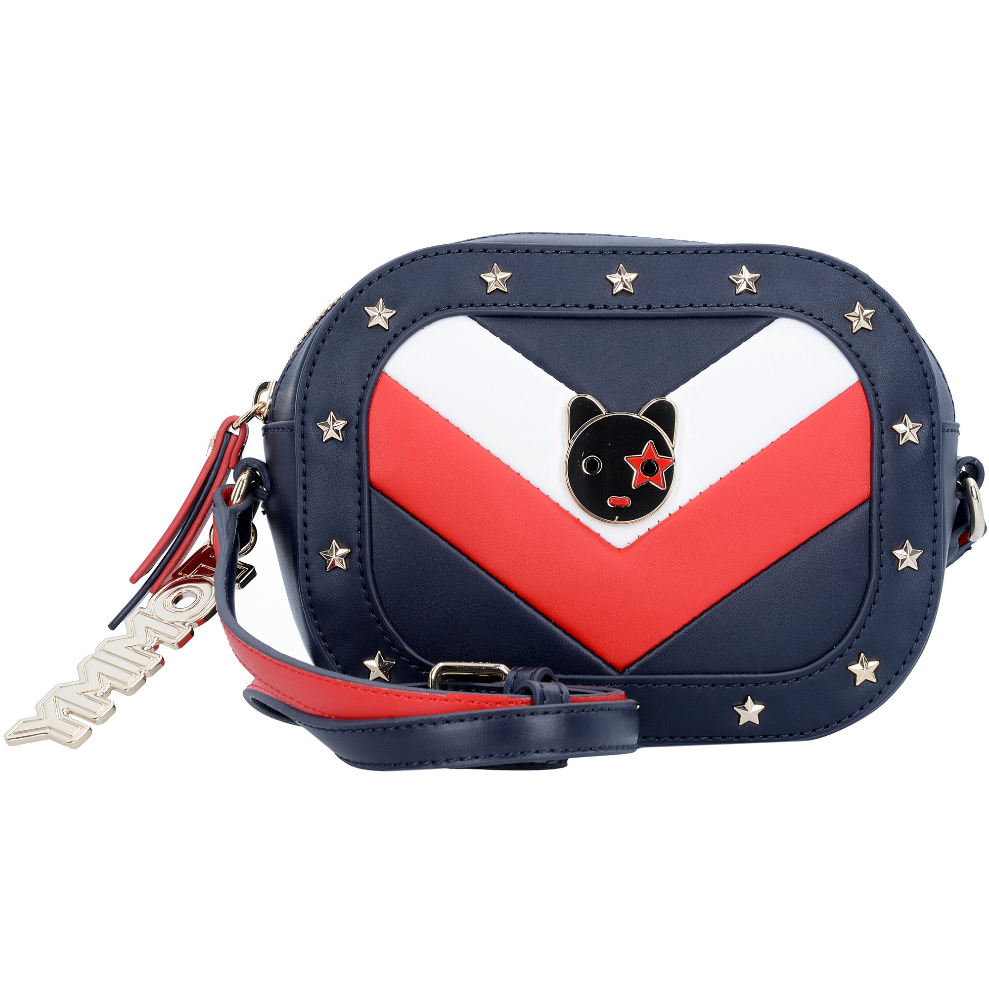 Tommy Hilfiger Dames Schoudertas Mascot Marine Lichtrood Wit tommy hilfiger kopen in de aanbieding