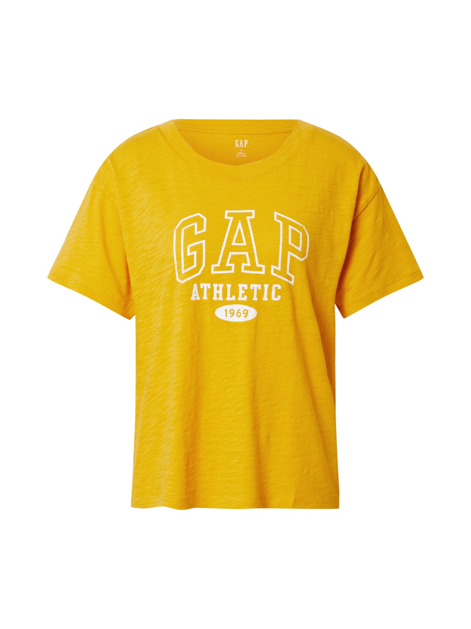GAP Marškinėliai 'Easy Athletic'  balta / geltona