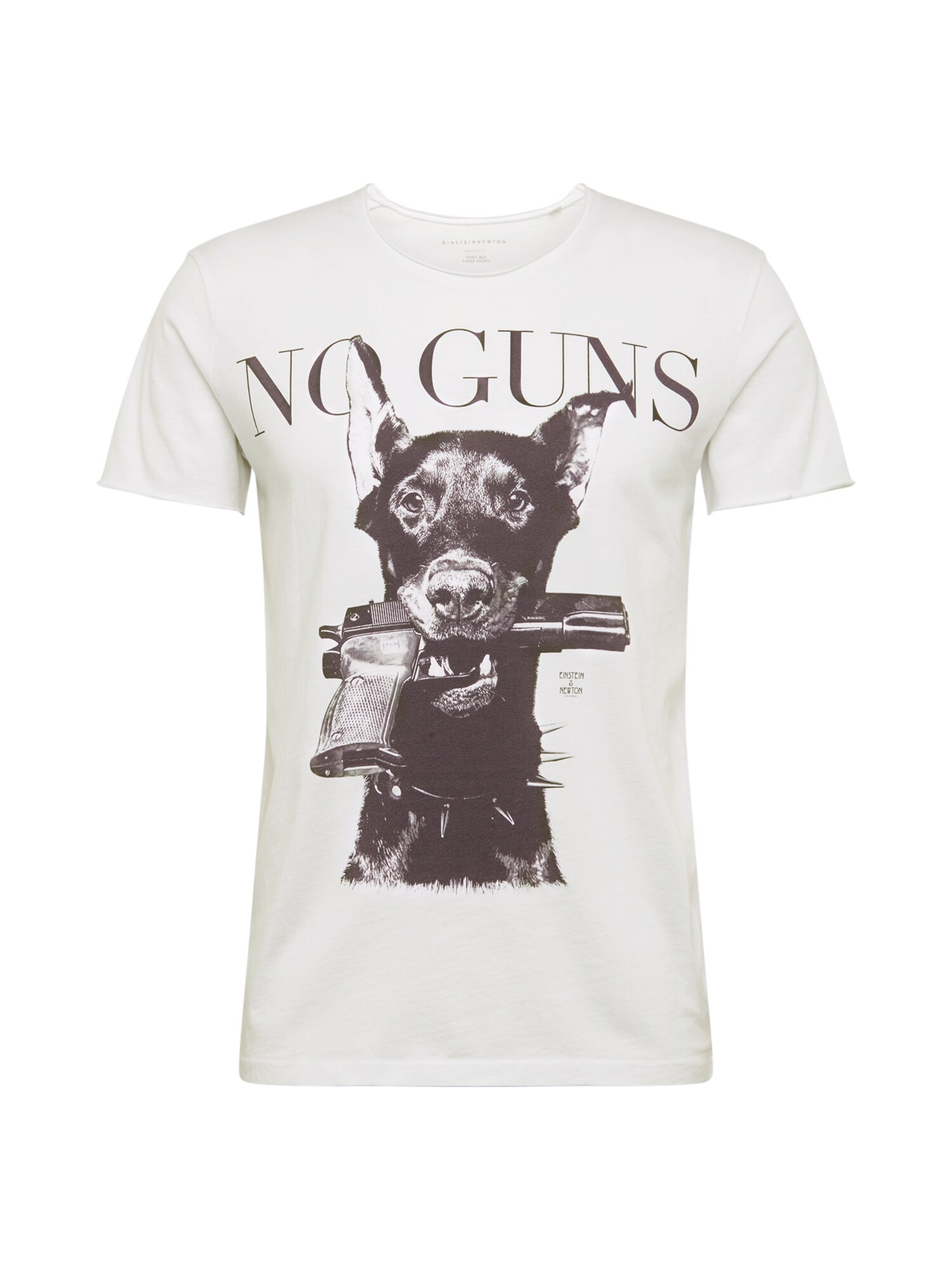 EINSTEIN & NEWTON Marškinėliai 'Gun Dog'  balta / juoda