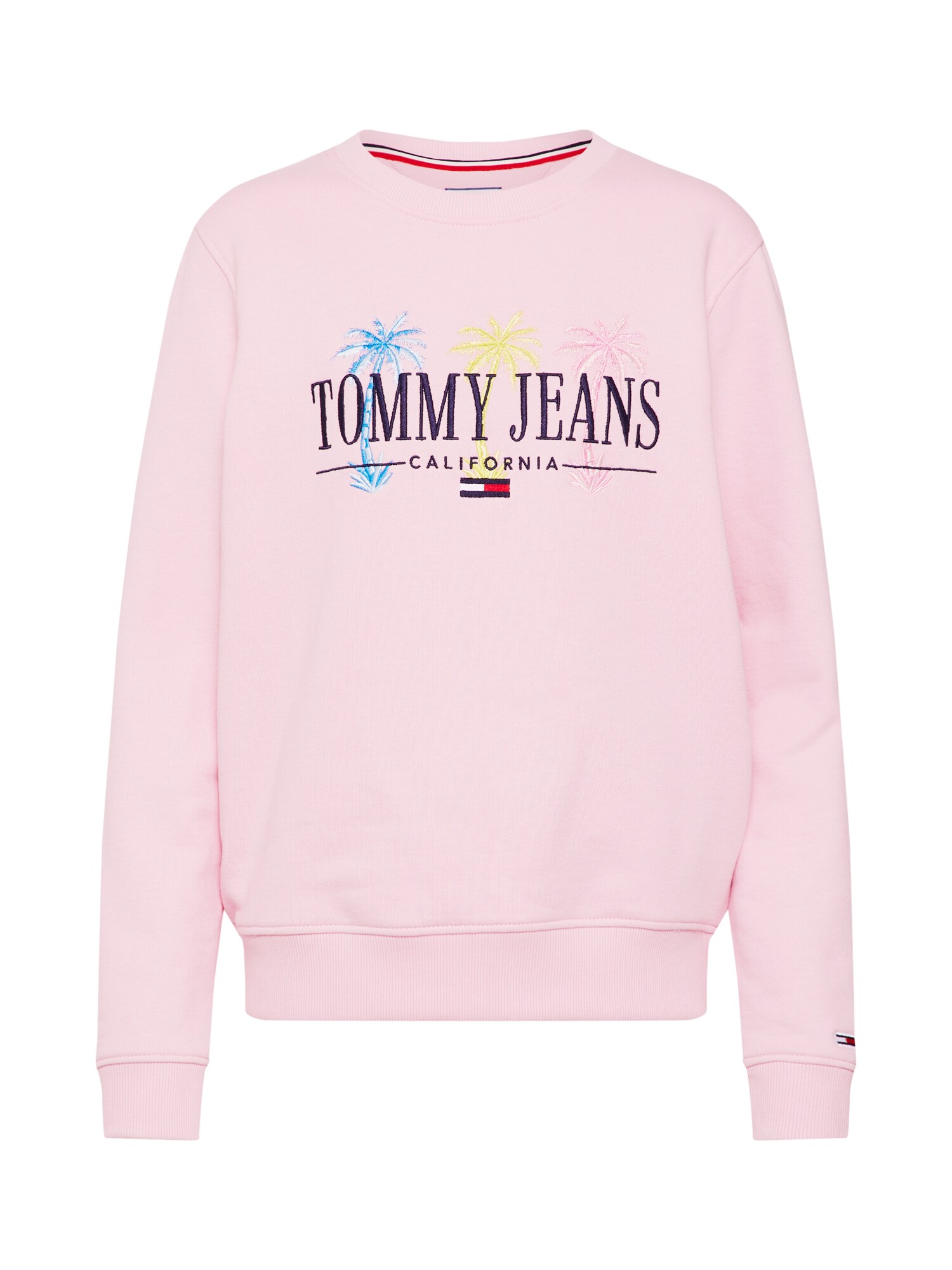 Tommy Jeans Dames Sweatshirt Navy Gemengde Kleuren Rosa tommy jeans kopen in de aanbieding