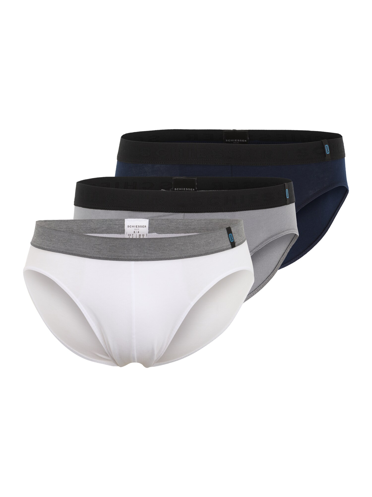 Schiesser Heren Slip Nachtblauw Grijs Wit schiesser kopen in de aanbieding