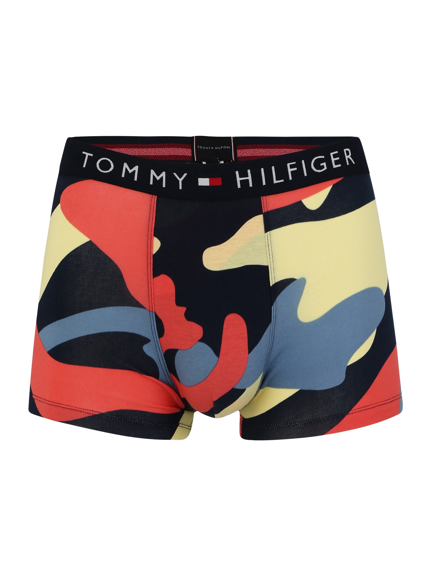 Tommy Hilfiger Underwear Heren Boxershorts Trunk Camo Blauw Geel Lichtrood tommy hilfiger underwear kopen in de aanbieding