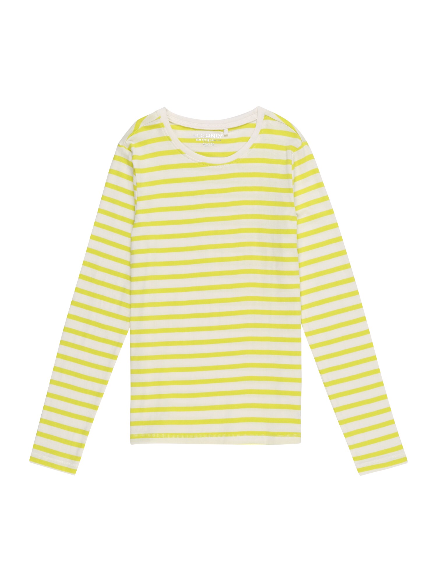 KIDS ONLY Marškinėliai 'KONPURE L/S TOP JRS'  geltona / balta