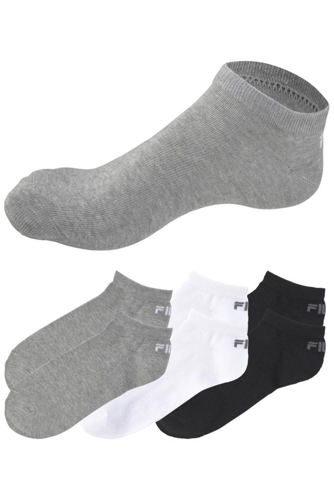 FILA Șosete  gri amestecat / negru / alb