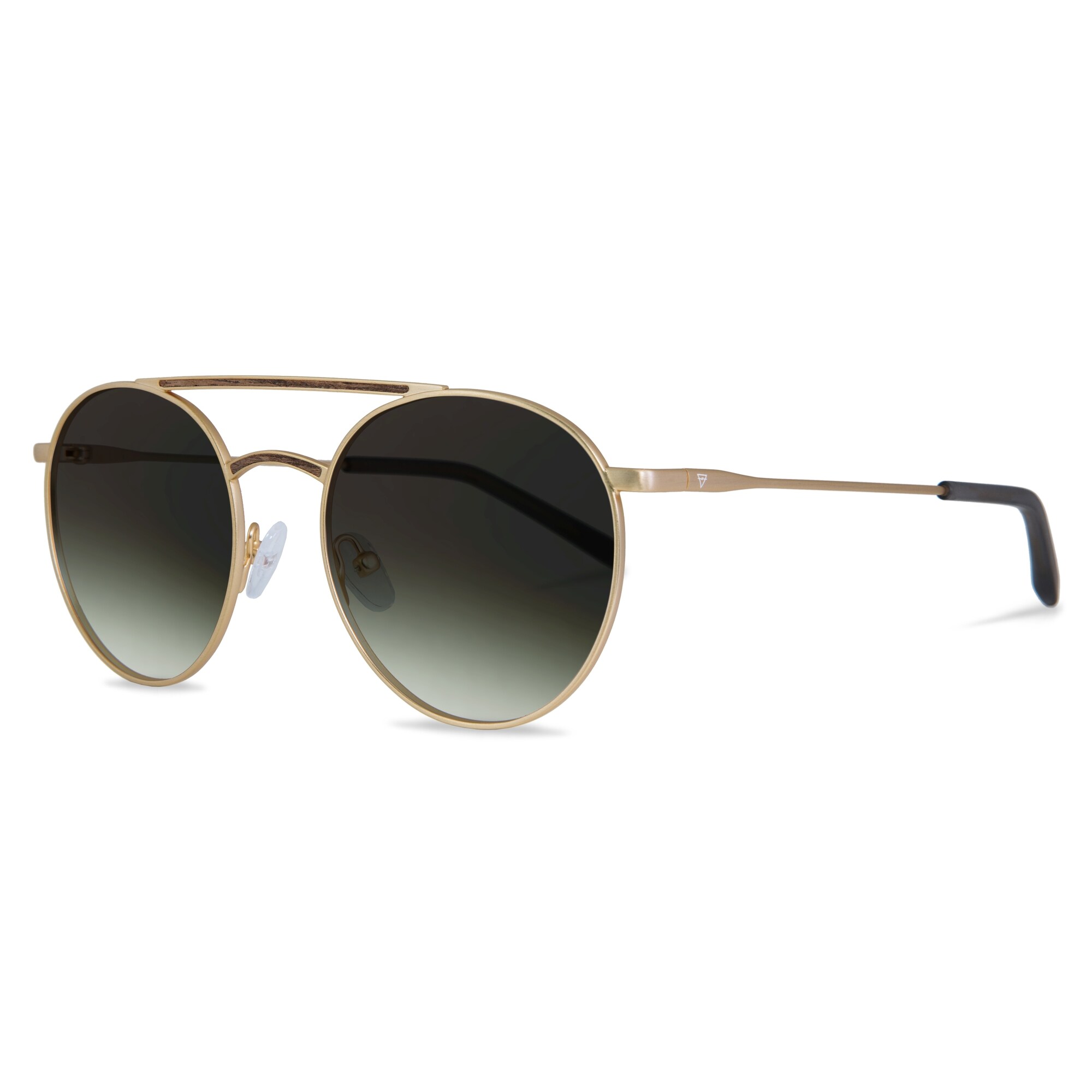Kerbholz Sonnenbrille John gold / grün