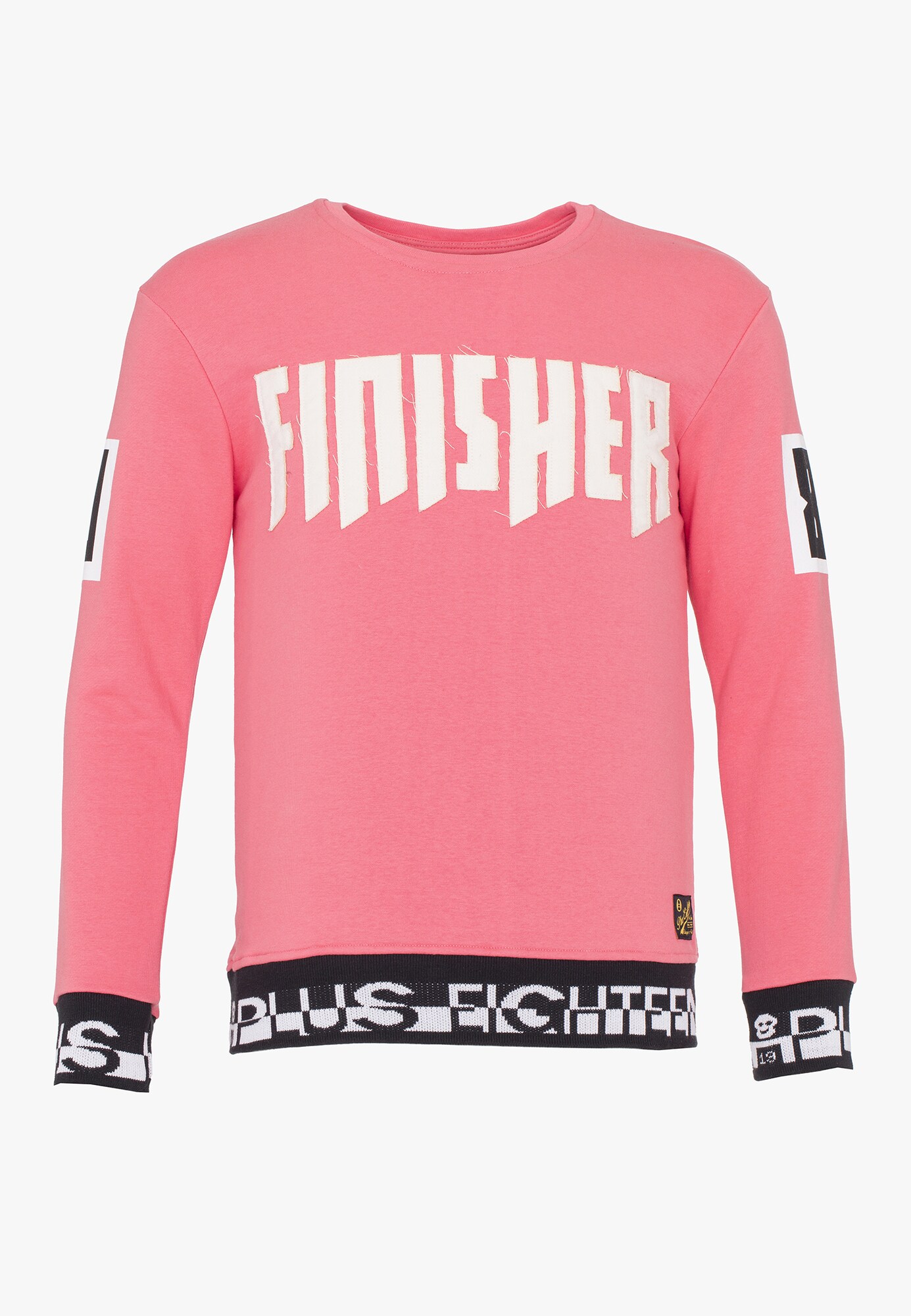 Plus Eighteen Heren Sweatshirt Pink plus eighteen kopen in de aanbieding