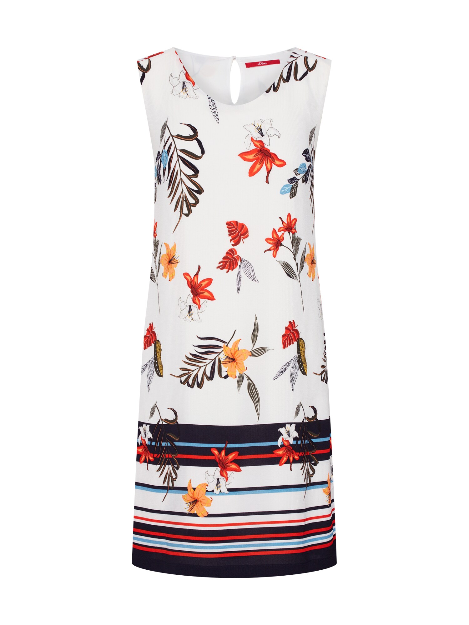 Soliver Red Label Dames Zomerjurk Creme Gemengde Kleuren soliver red label kopen in de aanbieding