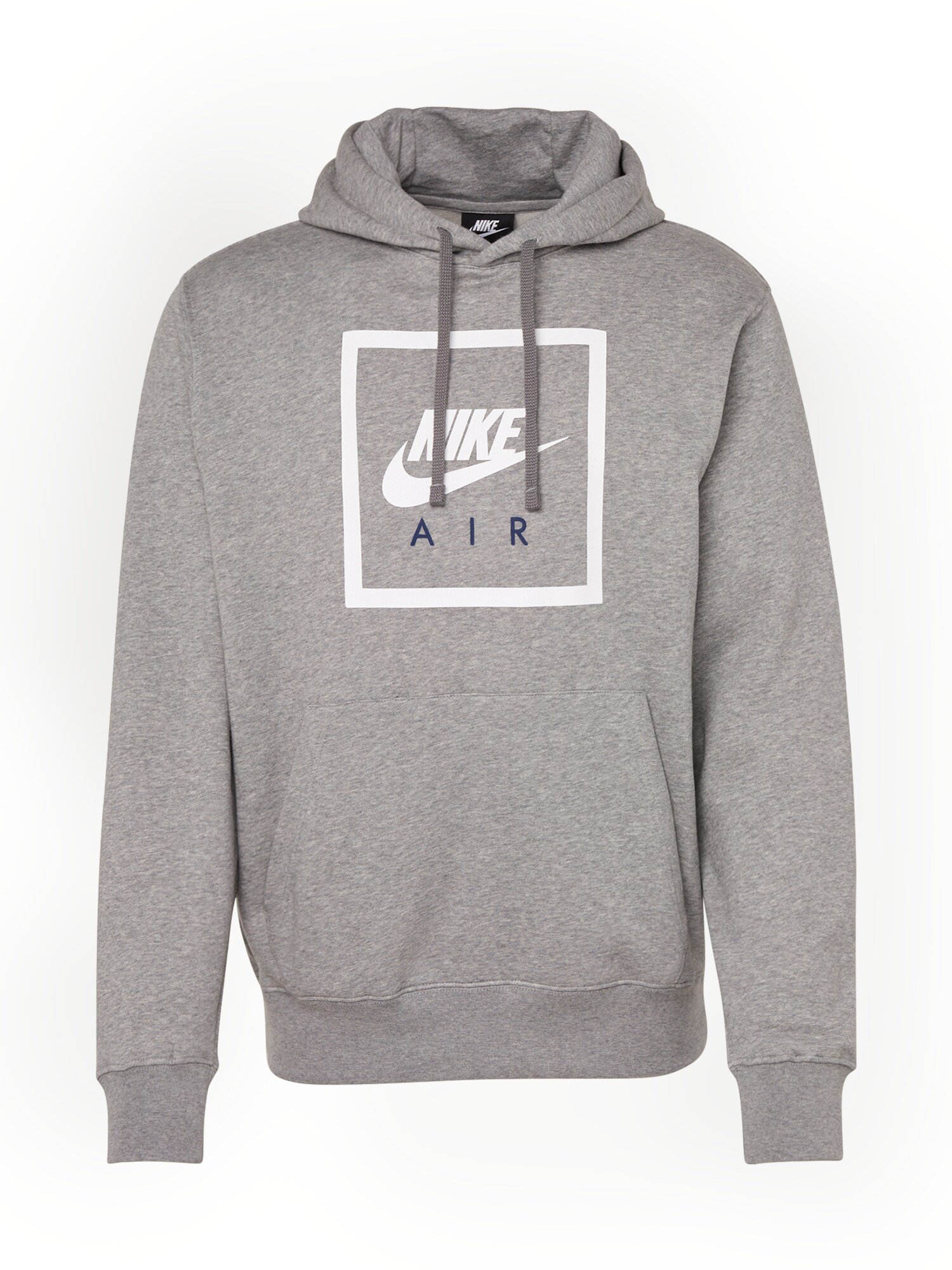 Nike Sportswear Megztinis be užsegimo 'PO HOODIE NIKE AIR 5'  tamsiai pilka / balta