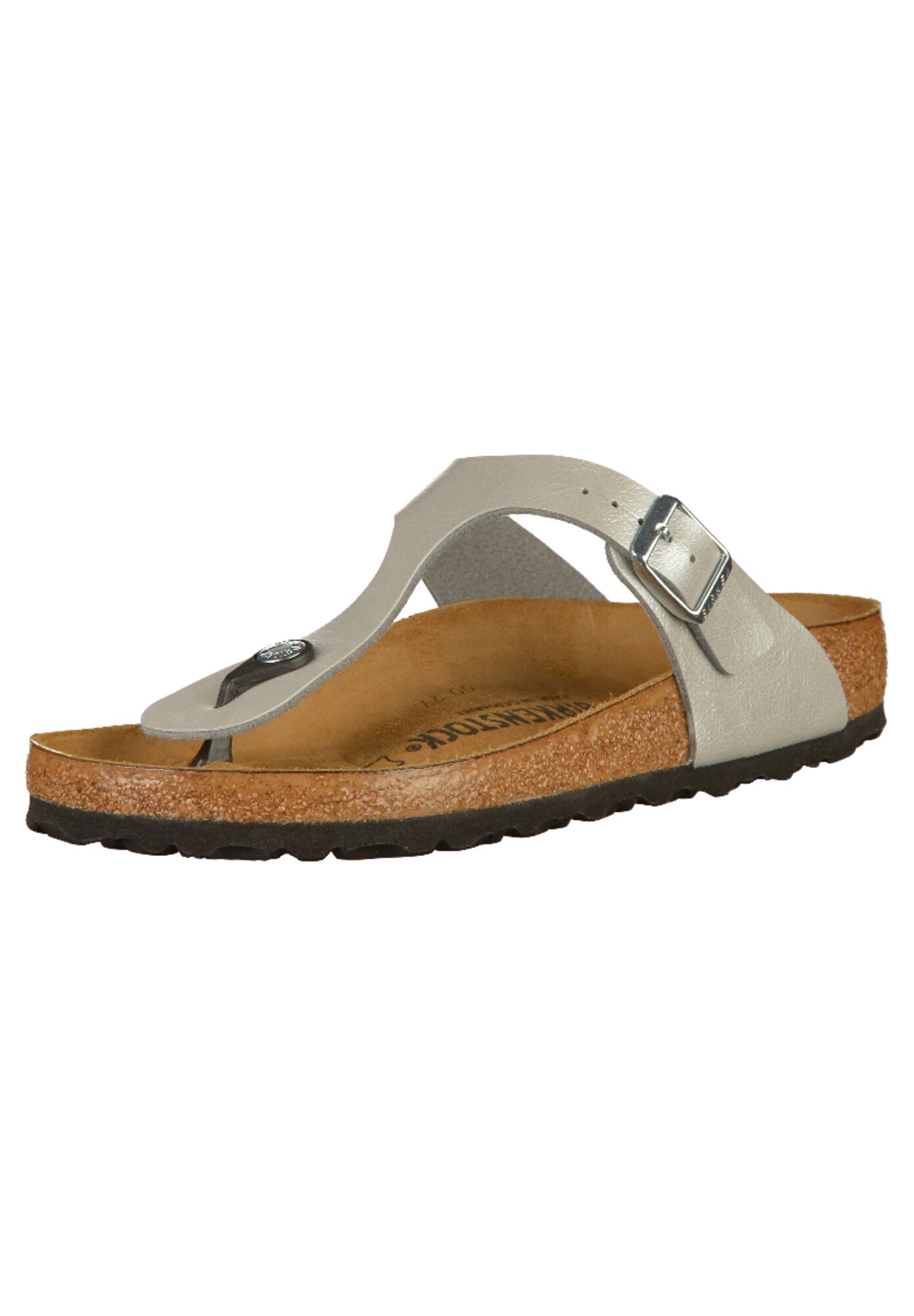 Birkenstock Dames Teenslipper Bruin Zwart Zilver birkenstock kopen in de aanbieding