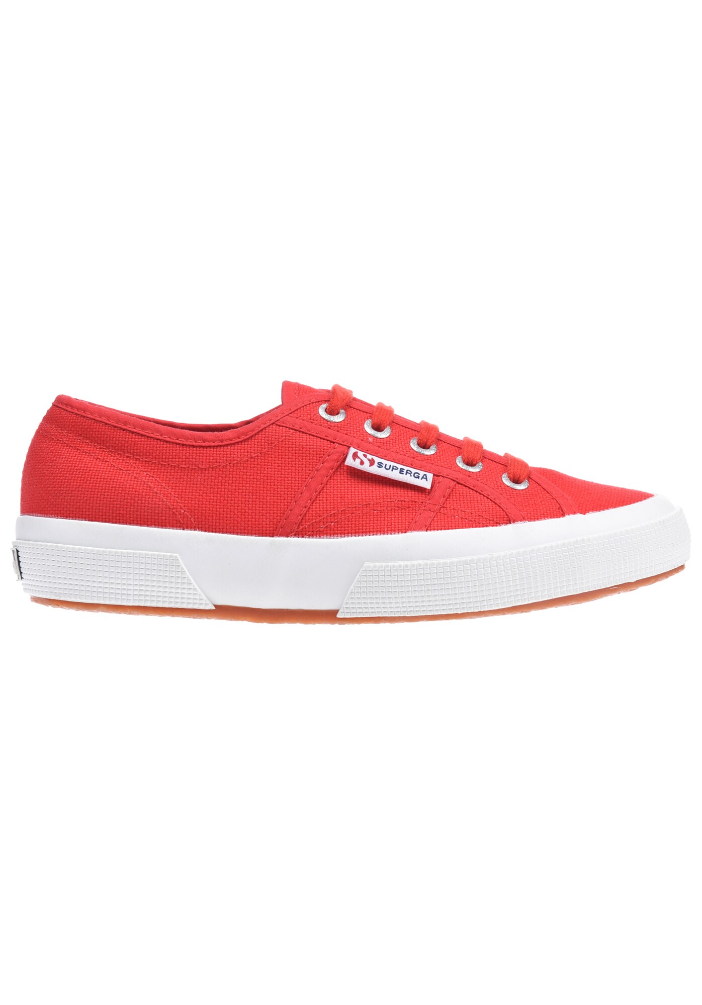 Superga Heren Sneakers Laag Rood Wit superga kopen in de aanbieding