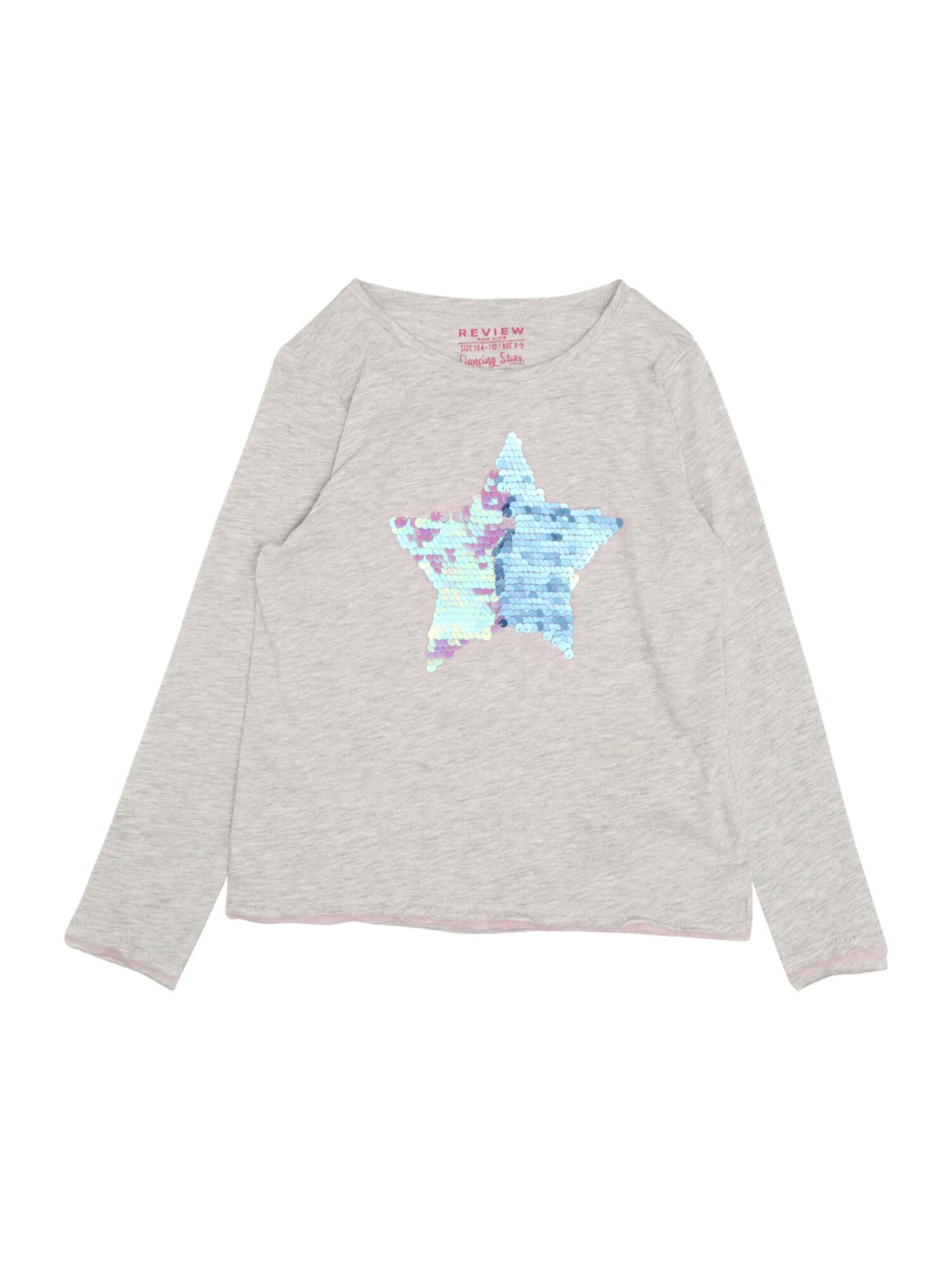 Review For Kids Meisjes Shirt Kg 19 T101 Lichtblauw Grijs Gemeleerd review for kids kopen in de aanbieding