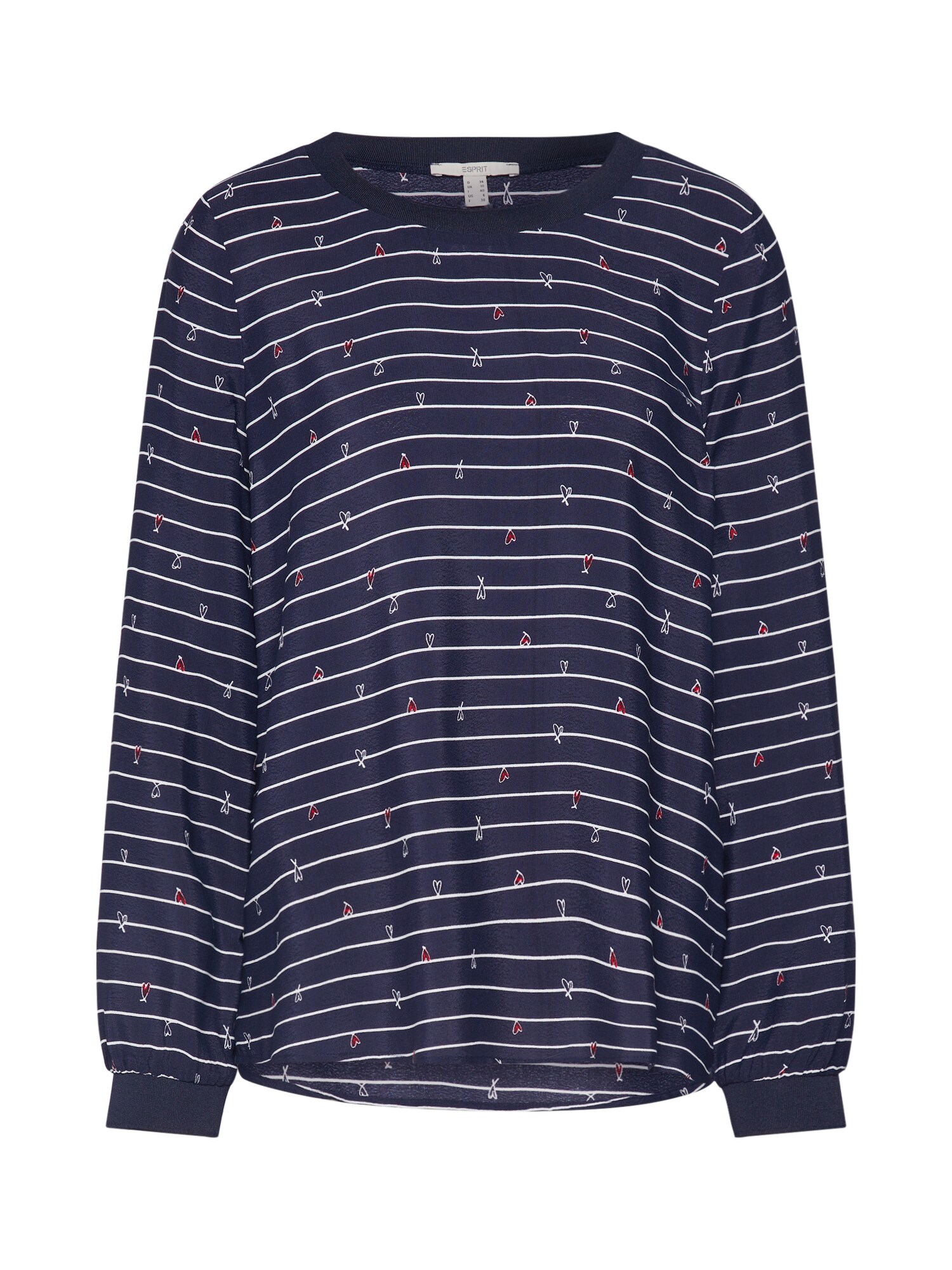 ESPRIT Palaidinė 'Blouse-06'  balta / tamsiai mėlyna