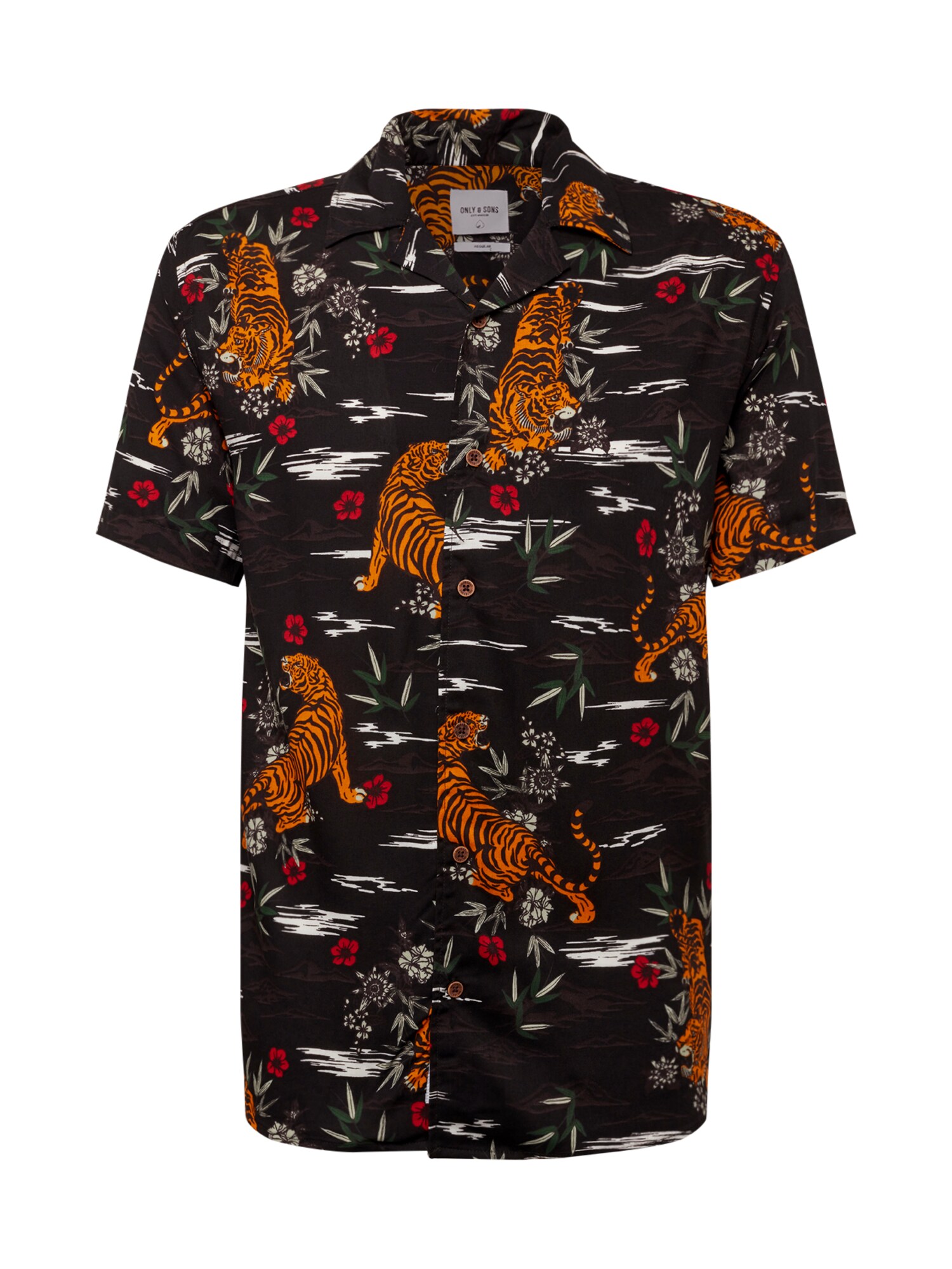 Only Sons Heren Overhemd Pilas Zwart only sons kopen in de aanbieding