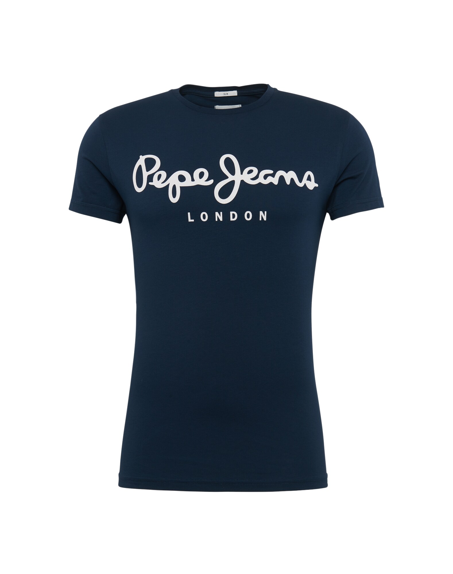 Pepe Jeans Marškinėliai 'ORIGINAL STRETCH'  nakties mėlyna / balta