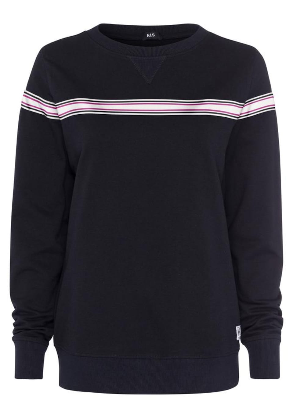 Sweatshirt mörkrosa / svart