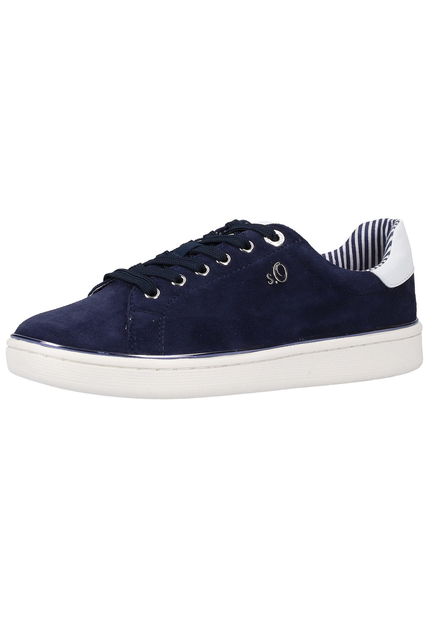 Soliver Black Label Dames Sneakers Laag Ultramarine Blauw Wit soliver black label kopen in de aanbieding