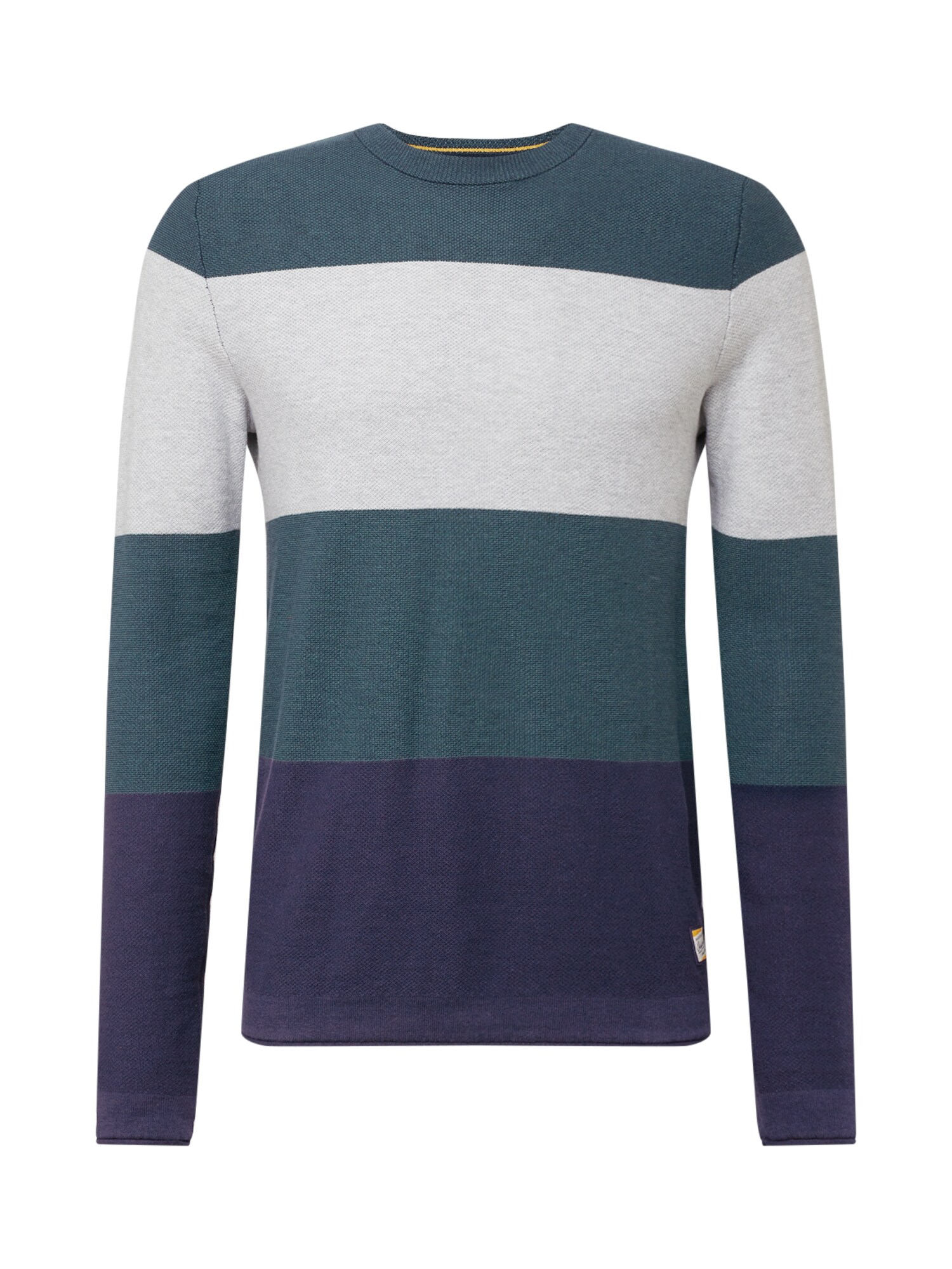 JACK & JONES Megztinis 'Flame'  tamsiai mėlyna / tamsiai žalia / šviesiai pilka