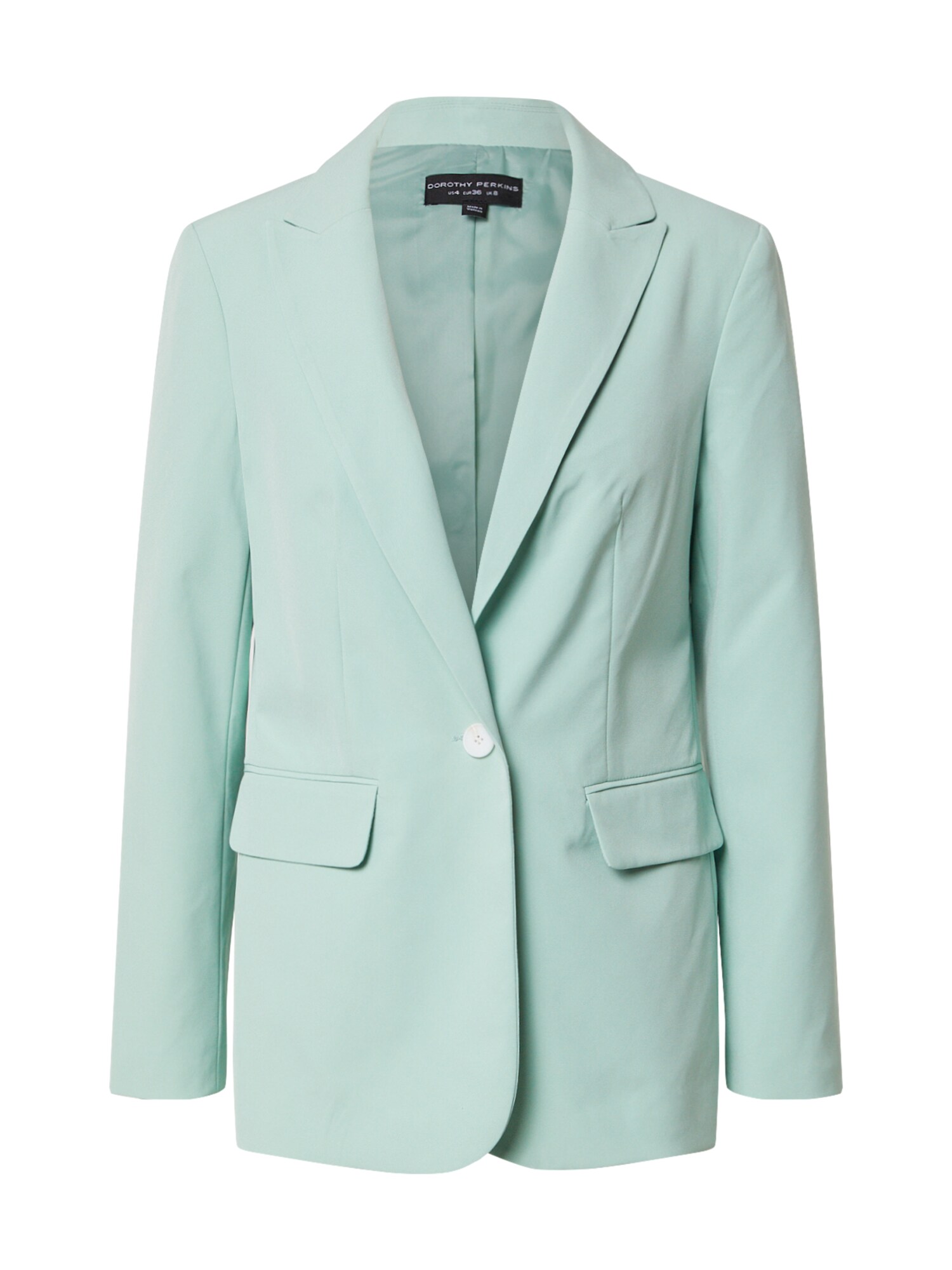 Dorothy Perkins Blazer švarkas 'MINT SINGLE BREASTED  JACKET'  mėtų spalva