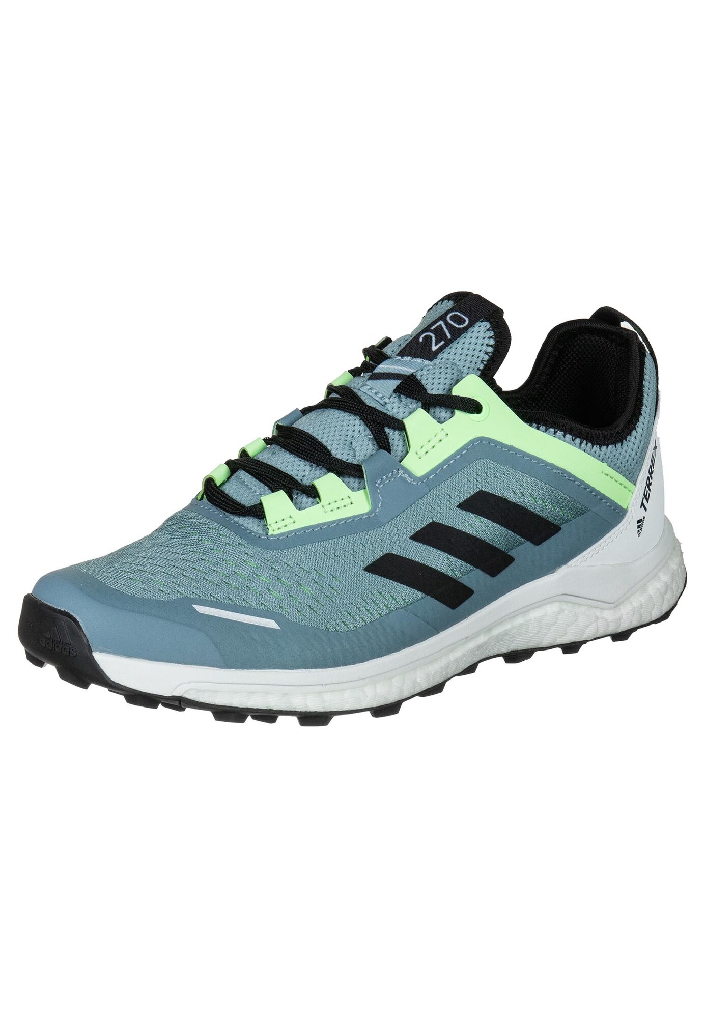 ADIDAS PERFORMANCE Bėgimo batai 'Terrex Agravic Flow Trail'  balta / pastelinė mėlyna / neoninė žalia / juoda