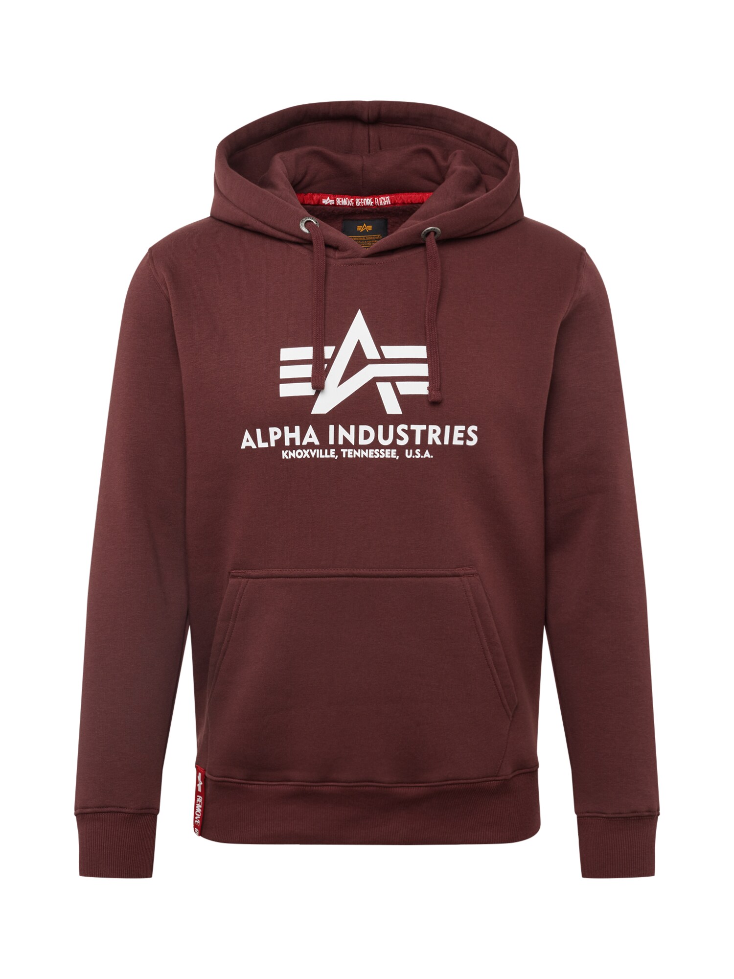 ALPHA INDUSTRIES Mikina  burgundská / biela