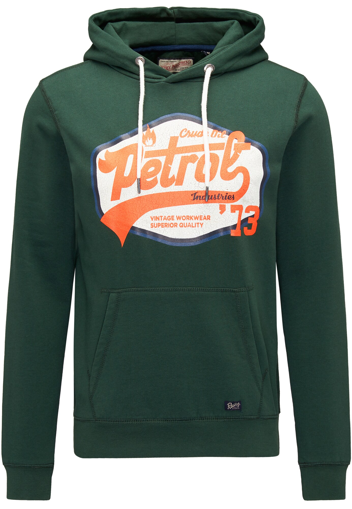 Petrol Industries Heren Sweatshirt Blauw Donkergroen Sinaasappel Wit petrol industries kopen in de aanbieding