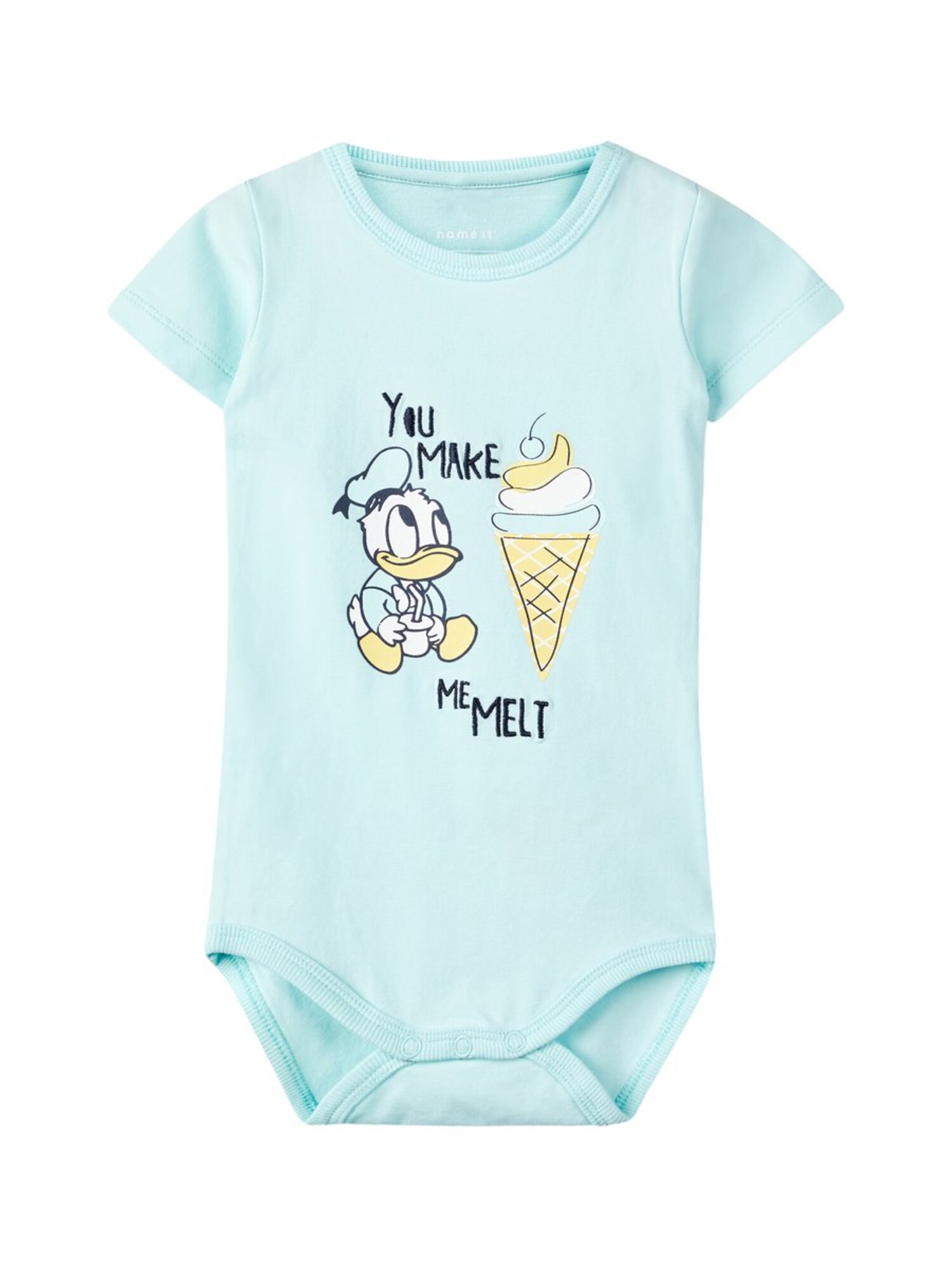 Name It Jongens Rompertjebody Disney Donald Duck Lichtblauw Geel Wit name it kopen in de aanbieding