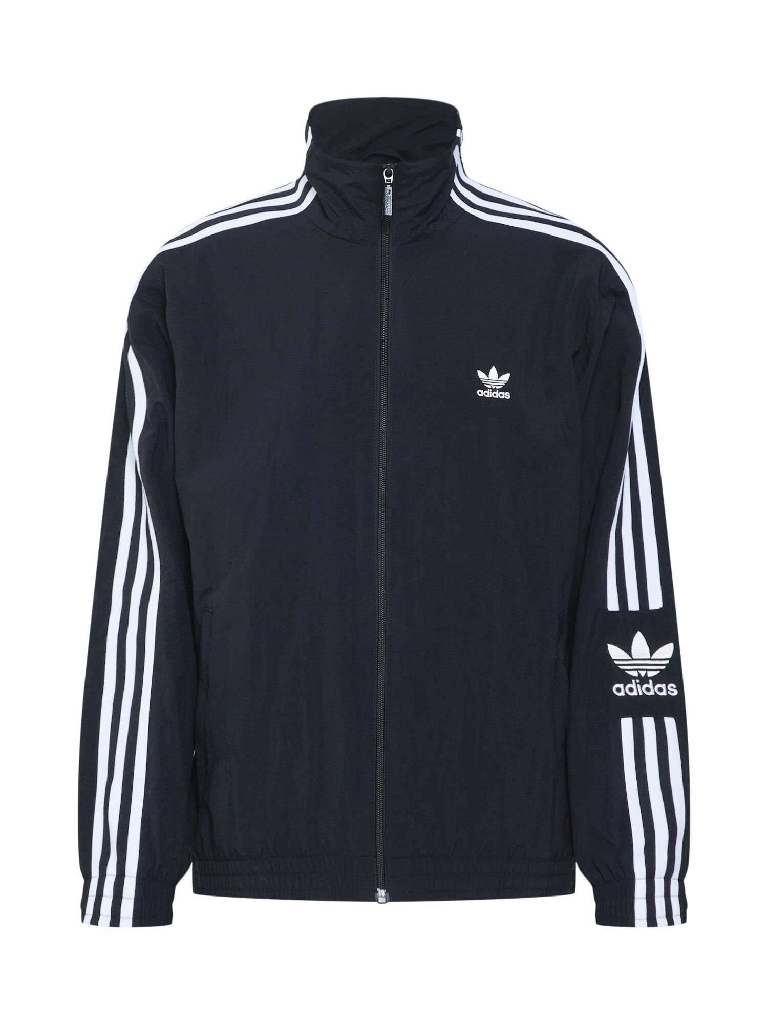 ADIDAS ORIGINALS Demisezoninė striukė 'Lock up it'  balta / juoda