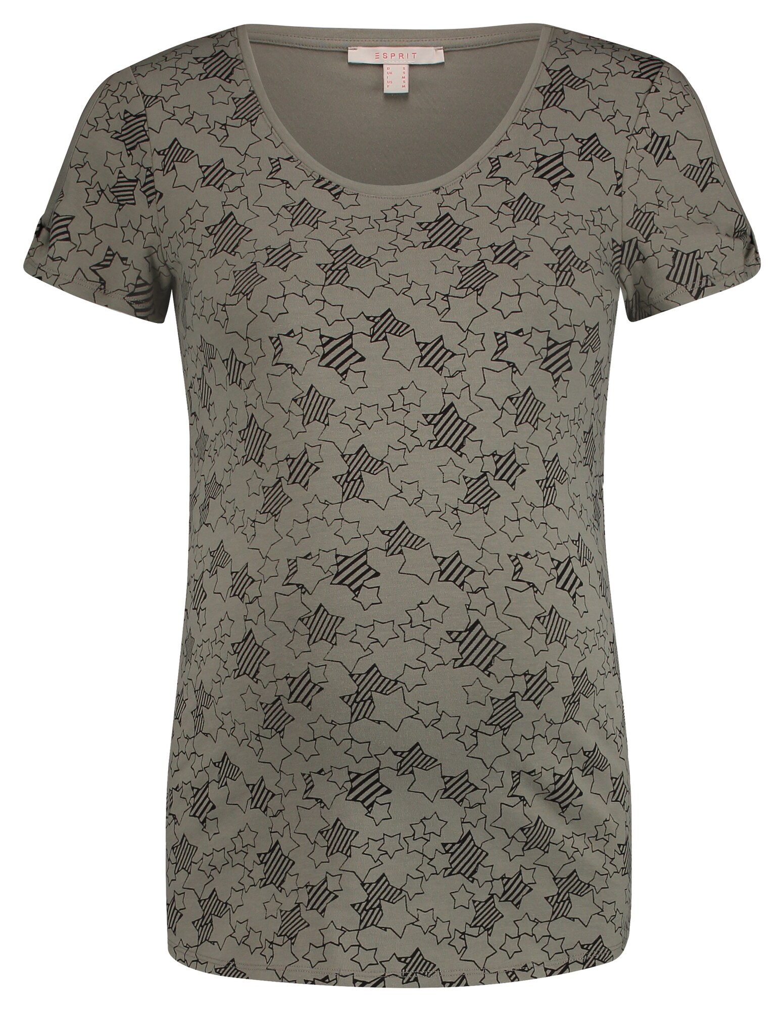 Esprit Maternity Dames Shirt Olijfgroen Zwart esprit maternity kopen in de aanbieding