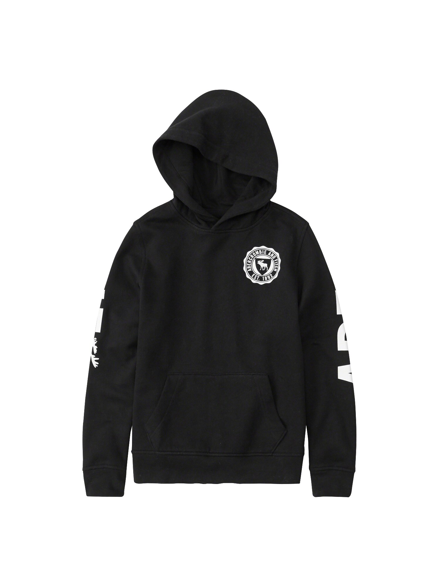 Abercrombie Fitch Jongens Sweatshirt Exploded Logo Backhit Zwart Wit abercrombie fitch kopen in de aanbieding