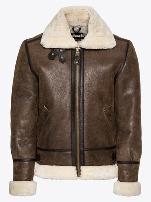Schott NYC Chaqueta de entretiempo 'LC1259'  crema / marrón