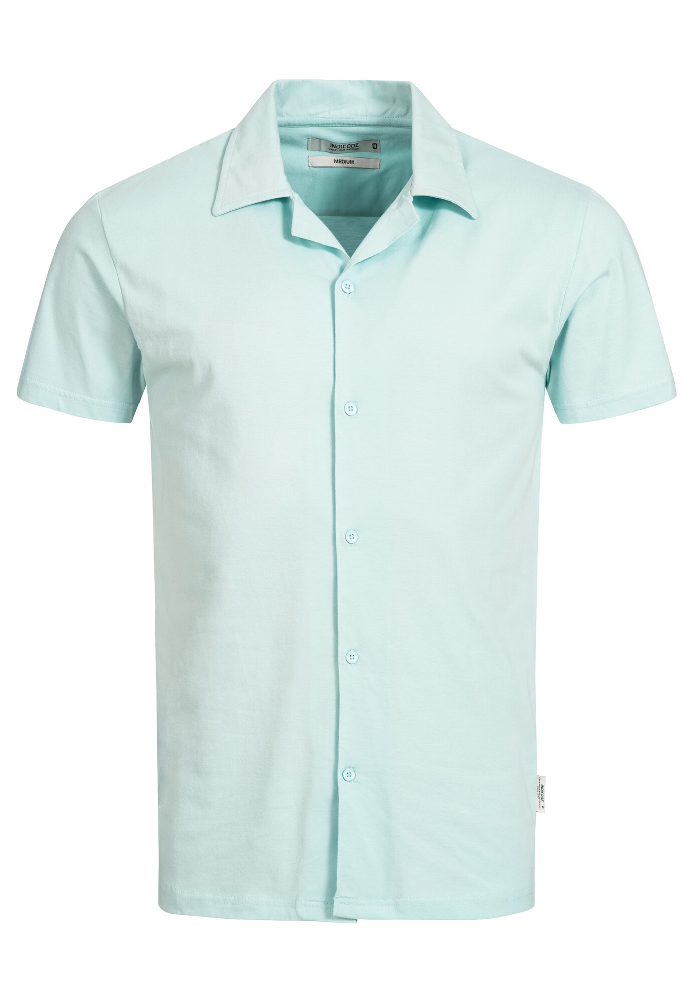 Indicode Jeans Heren Overhemd Biggerstaff Lichtblauw indicode jeans kopen in de aanbieding